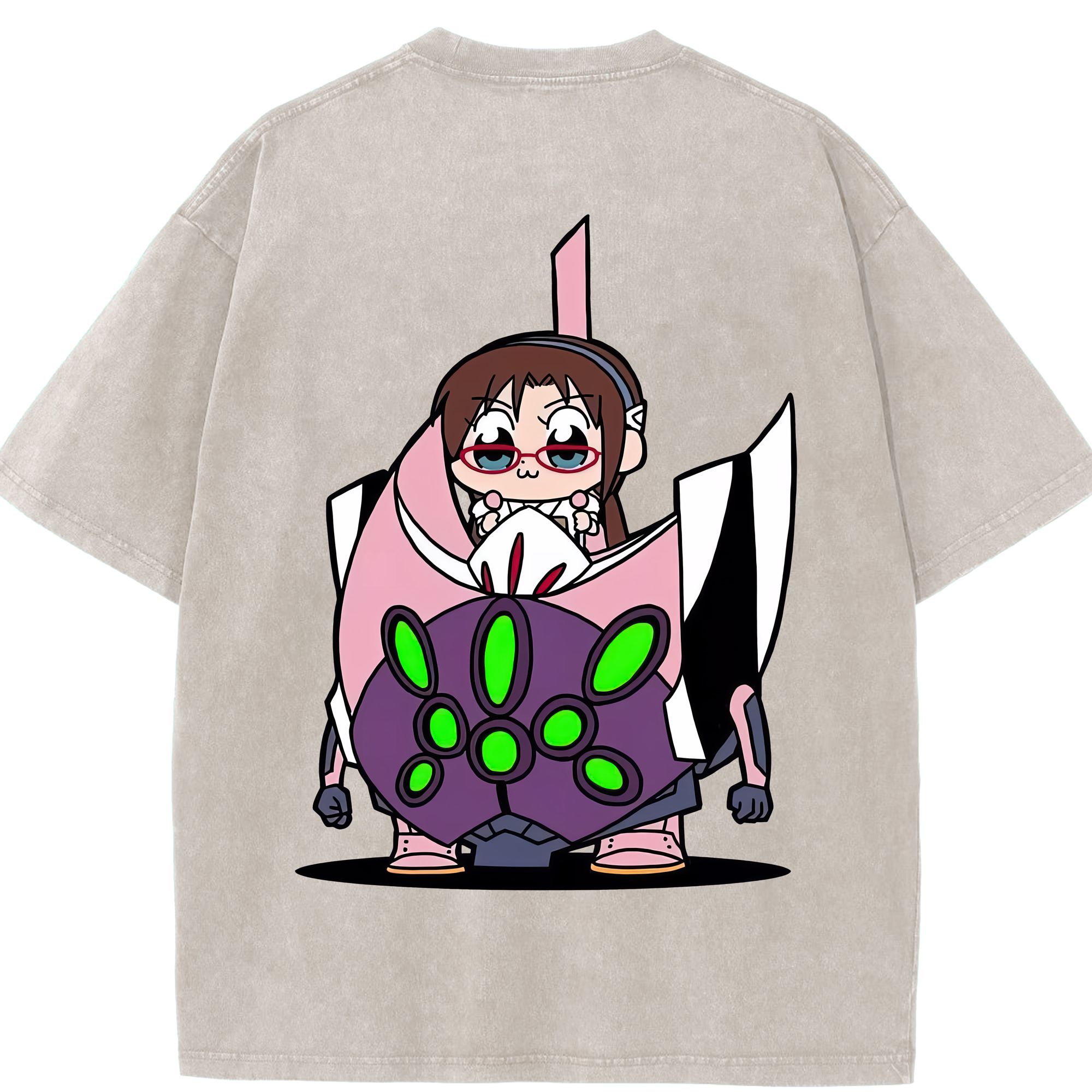 （画像用） EVA 新世紀エヴァンゲリオン 綿100% ヴィンテージ風 半袖Tシャツ（背面プリント）