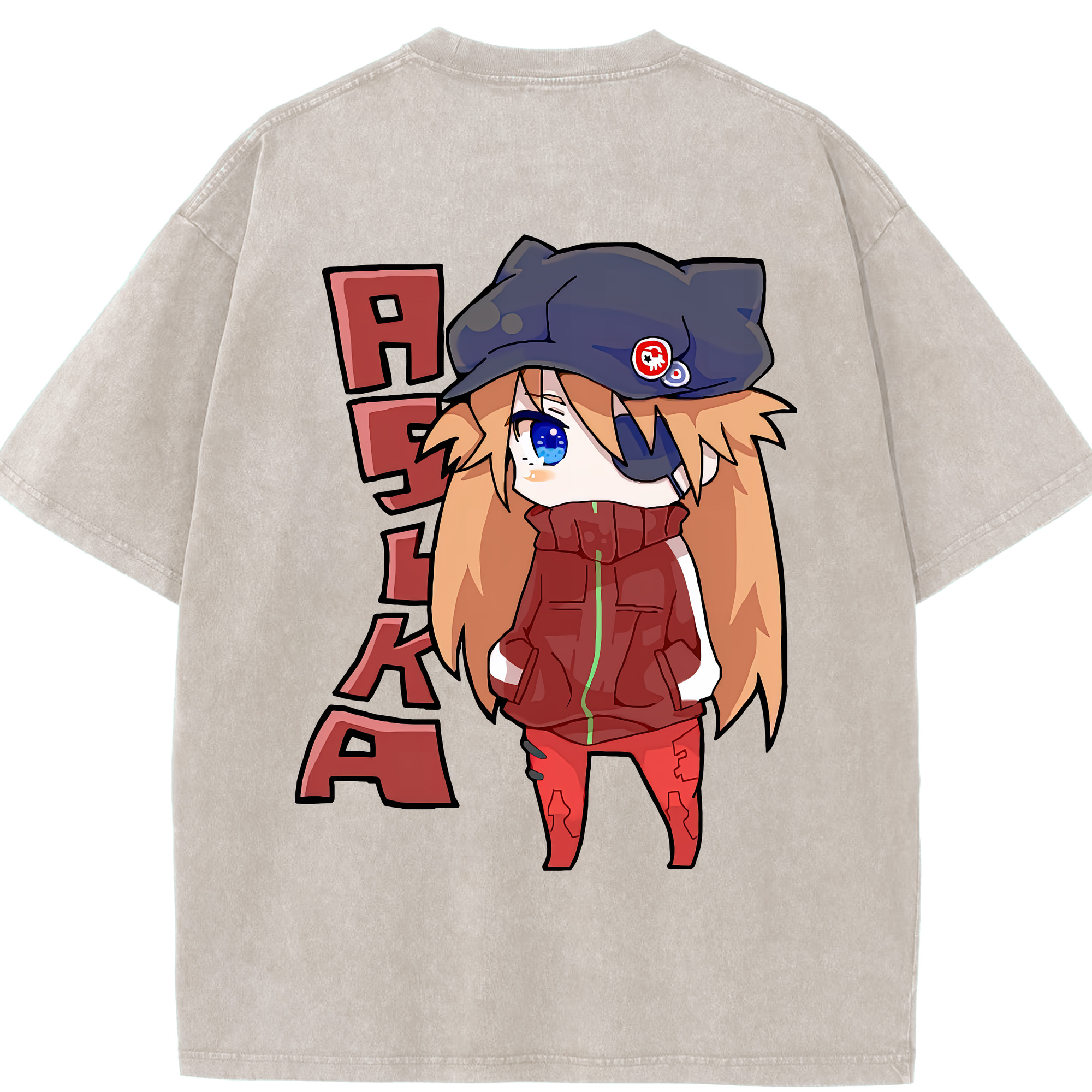（画像用） EVA 新世紀エヴァンゲリオン 綿100% ヴィンテージ風 半袖Tシャツ（背面プリント）