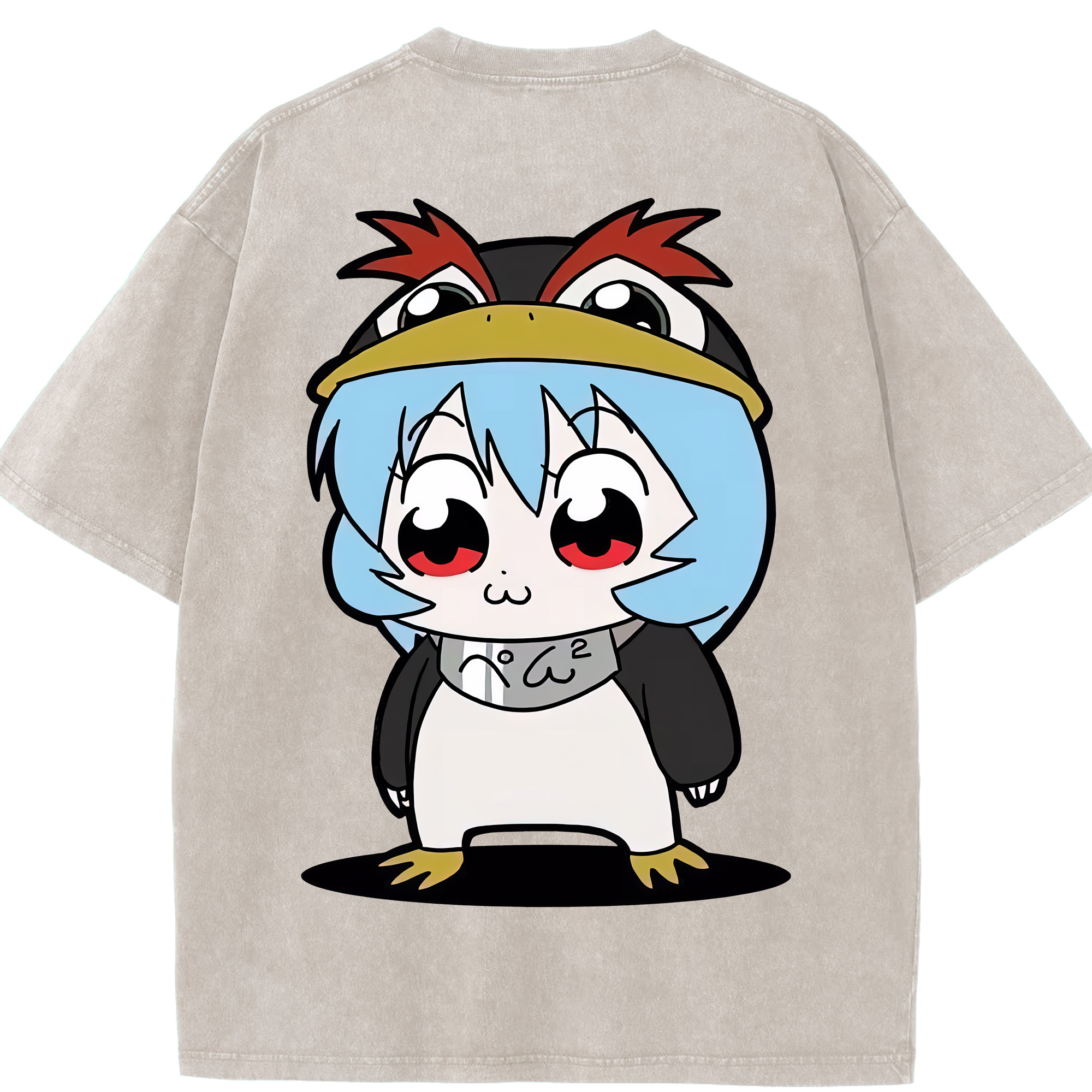 （画像用） EVA 新世紀エヴァンゲリオン 綿100% ヴィンテージ風 半袖Tシャツ（背面プリント）
