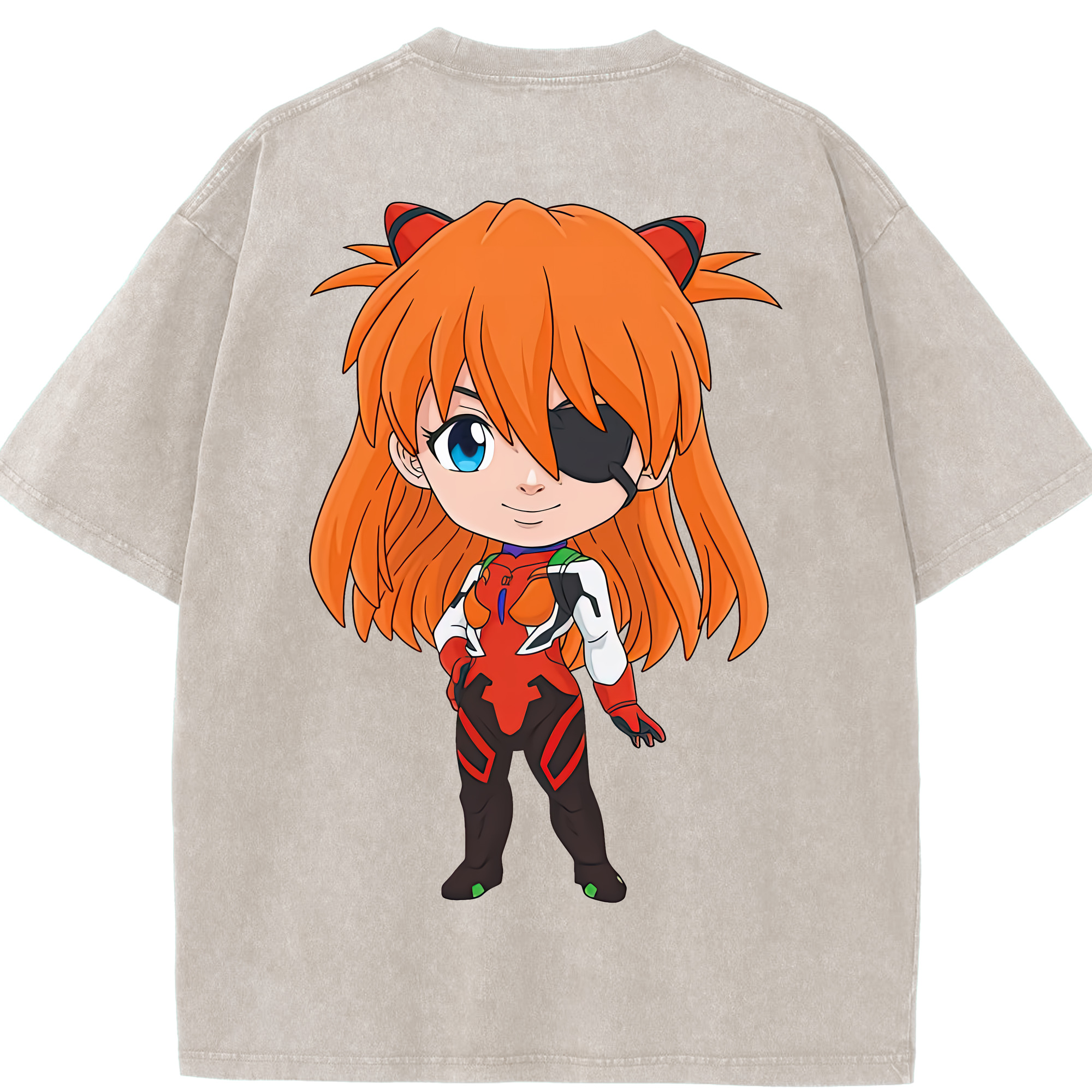 （画像用） EVA 新世紀エヴァンゲリオン 綿100% ヴィンテージ風 半袖Tシャツ（背面プリント）