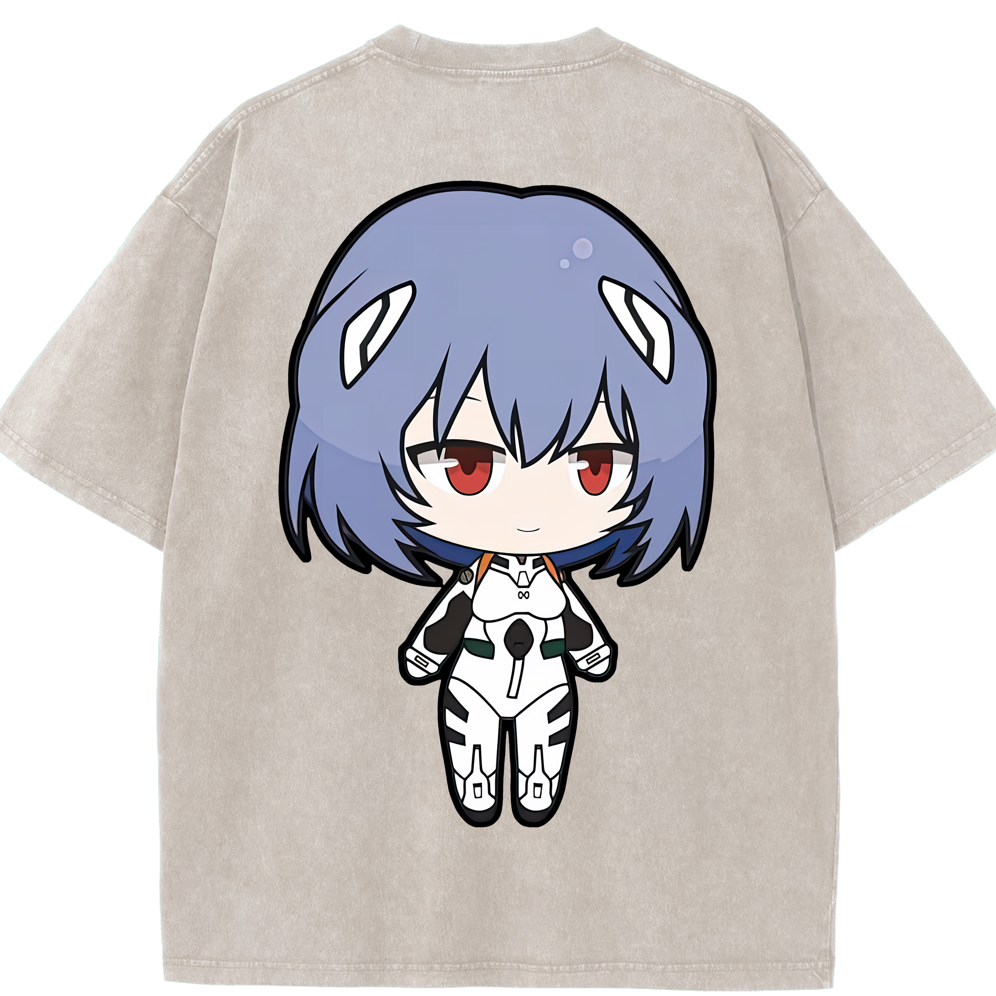 （画像用） EVA 新世紀エヴァンゲリオン 綿100% ヴィンテージ風 半袖Tシャツ（背面プリント）