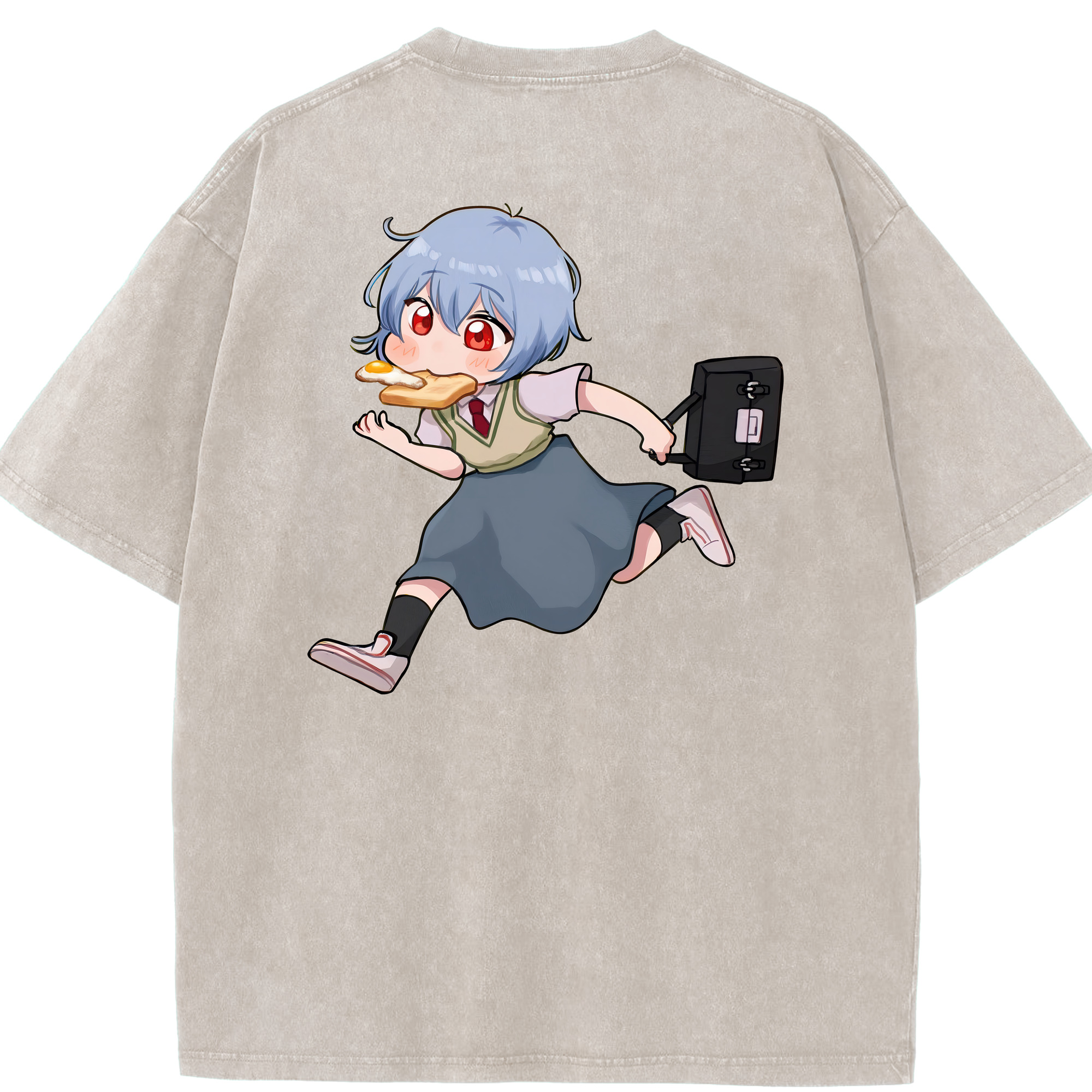 （画像用） EVA 新世紀エヴァンゲリオン 綿100% ヴィンテージ風 半袖Tシャツ（背面プリント）