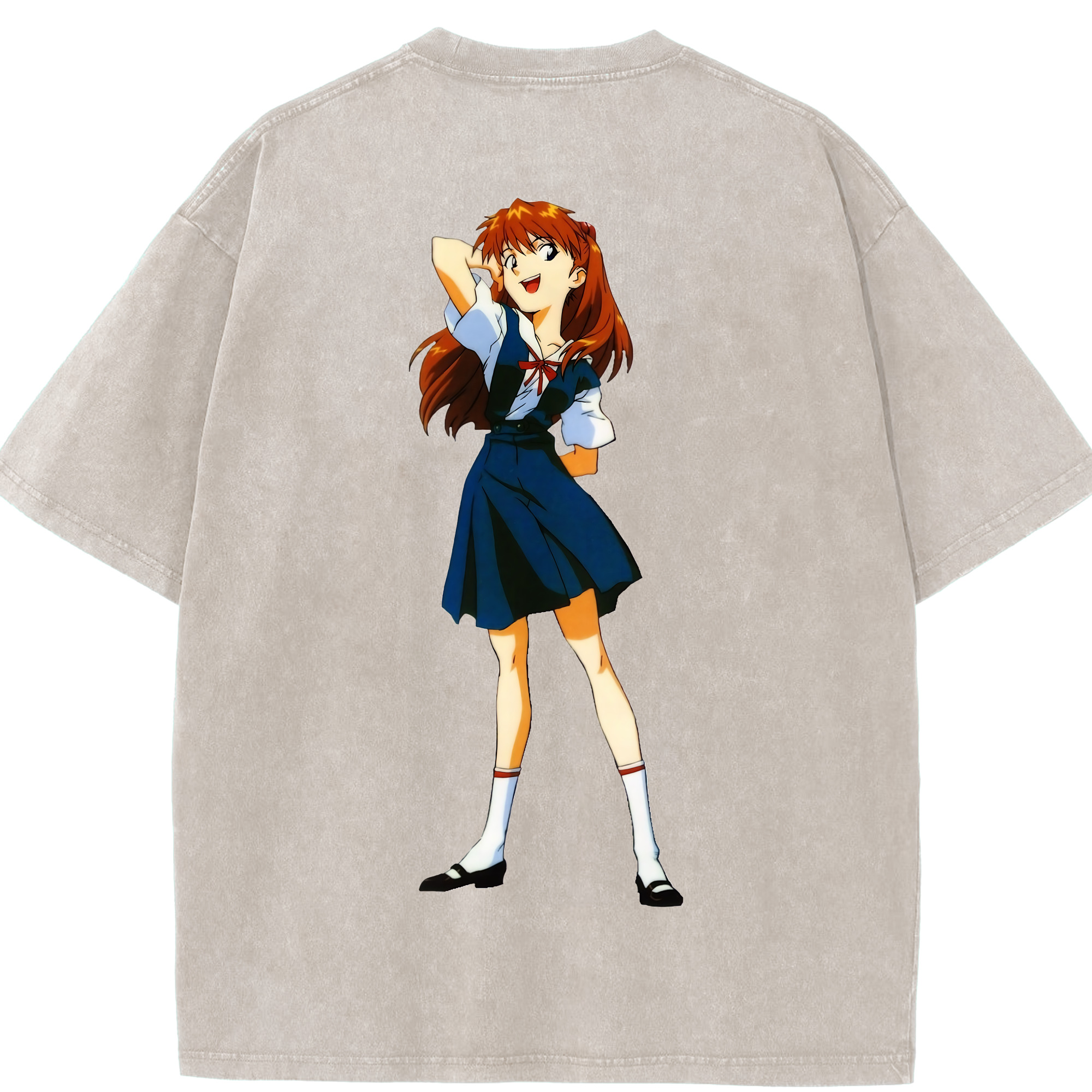 （画像用） EVA 新世紀エヴァンゲリオン 綿100% ヴィンテージ風 半袖Tシャツ（背面プリント）