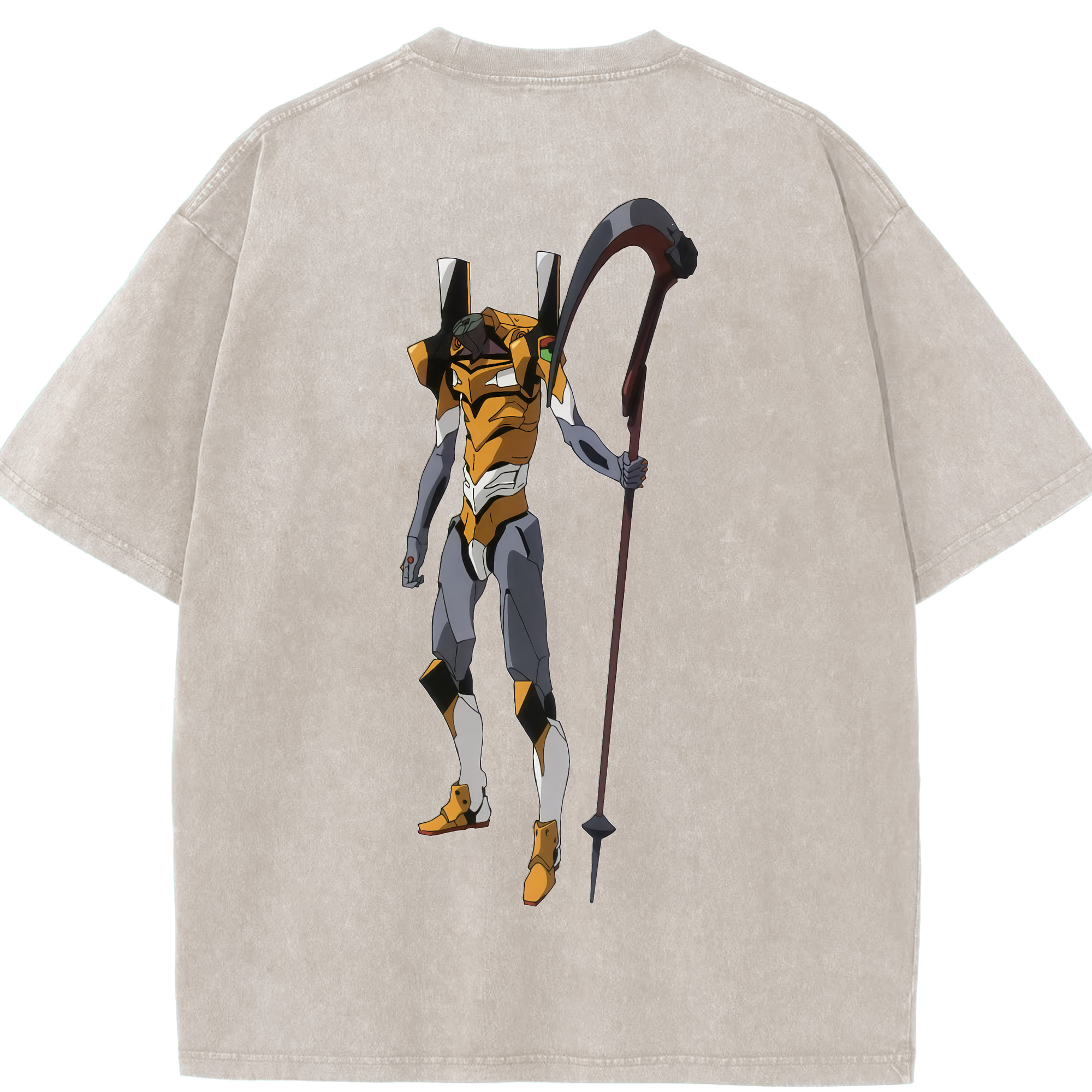 （画像用） EVA 新世紀エヴァンゲリオン 綿100% ヴィンテージ風 半袖Tシャツ（背面プリント）