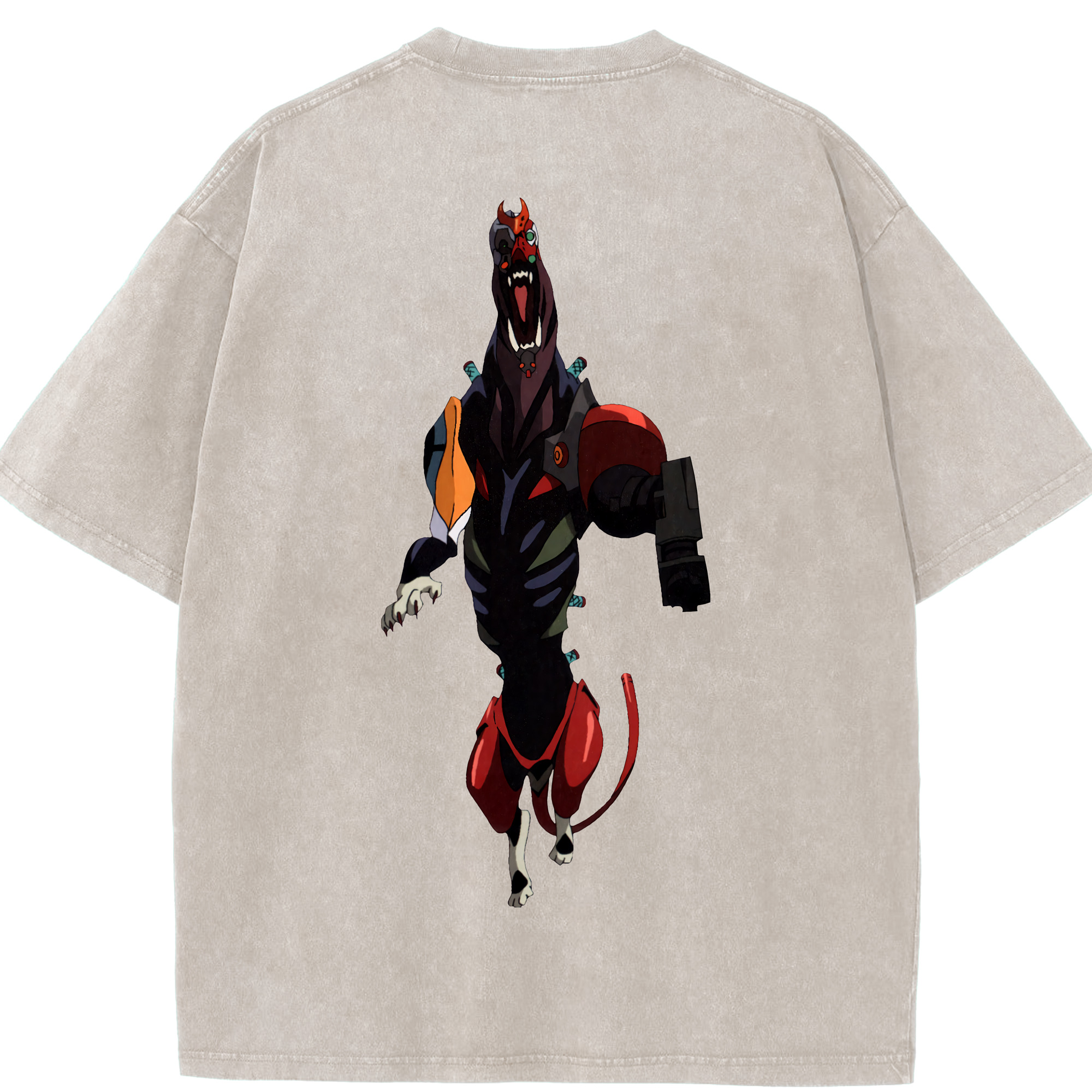 （画像用） EVA 新世紀エヴァンゲリオン 綿100% ヴィンテージ風 半袖Tシャツ（背面プリント）