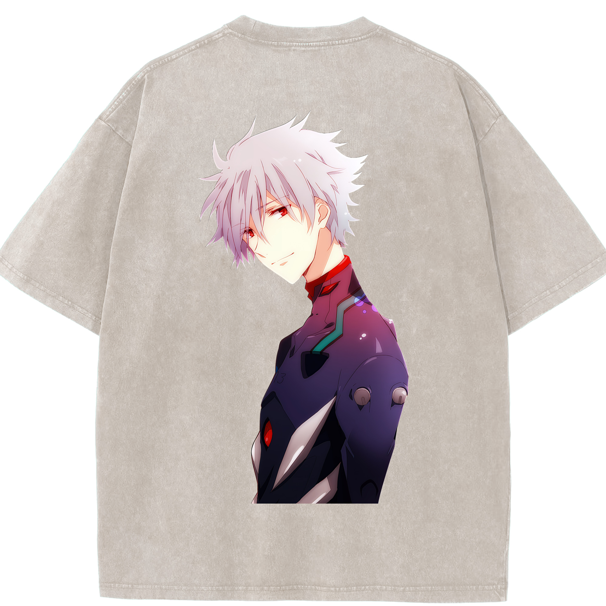 （画像用） EVA 新世紀エヴァンゲリオン 綿100% ヴィンテージ風 半袖Tシャツ（背面プリント）