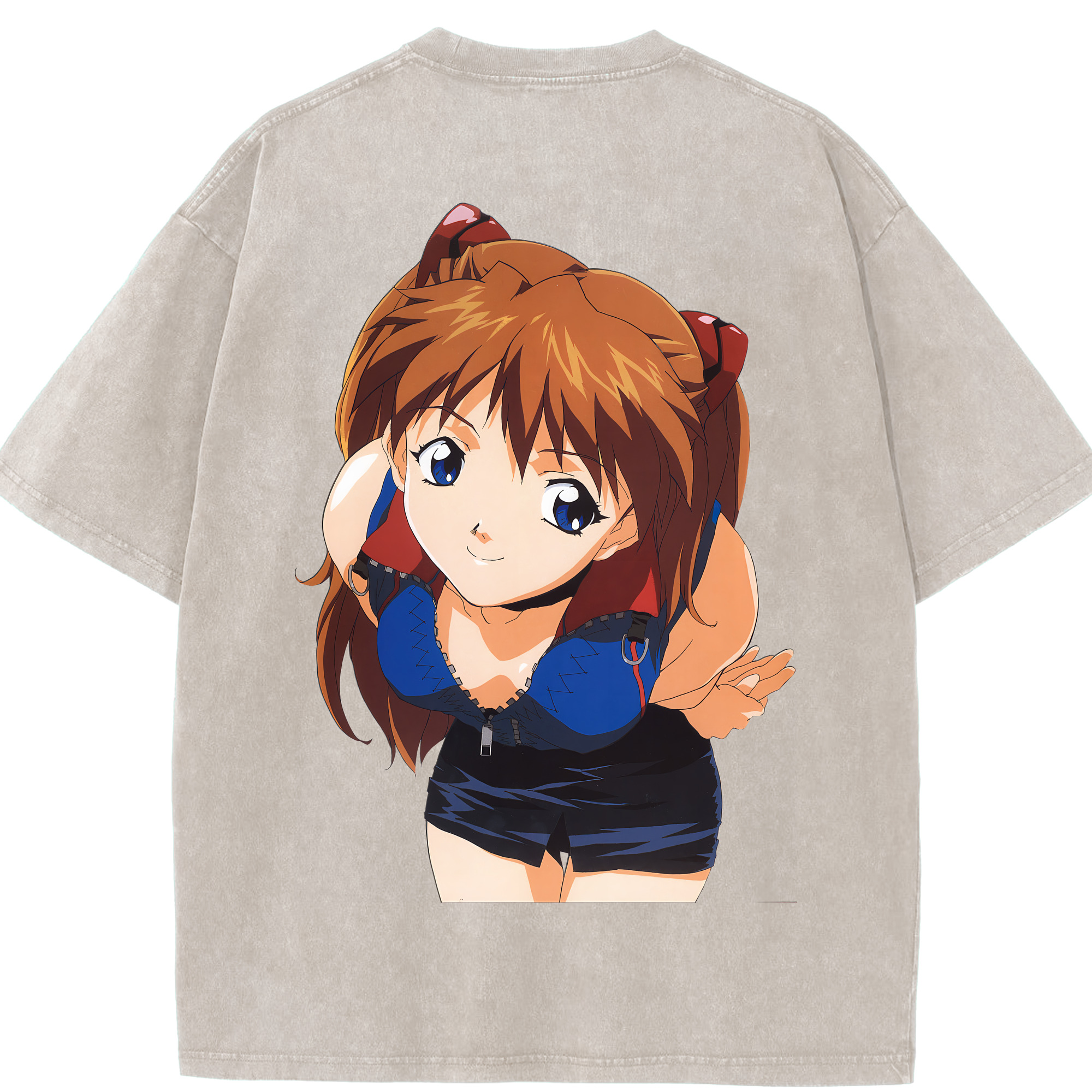 （画像用） EVA 新世紀エヴァンゲリオン 綿100% ヴィンテージ風 半袖Tシャツ（背面プリント）