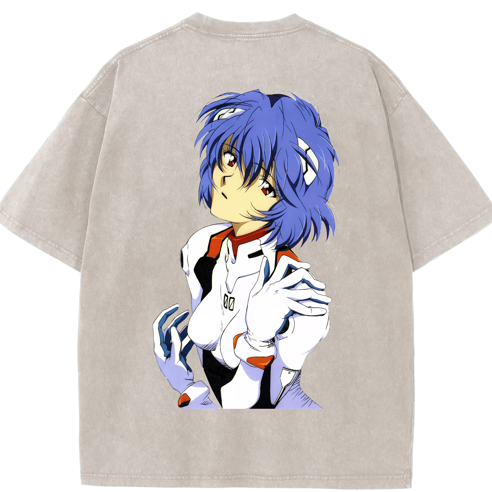 （画像用） EVA 新世紀エヴァンゲリオン 綿100% ヴィンテージ風 半袖Tシャツ（背面プリント）
