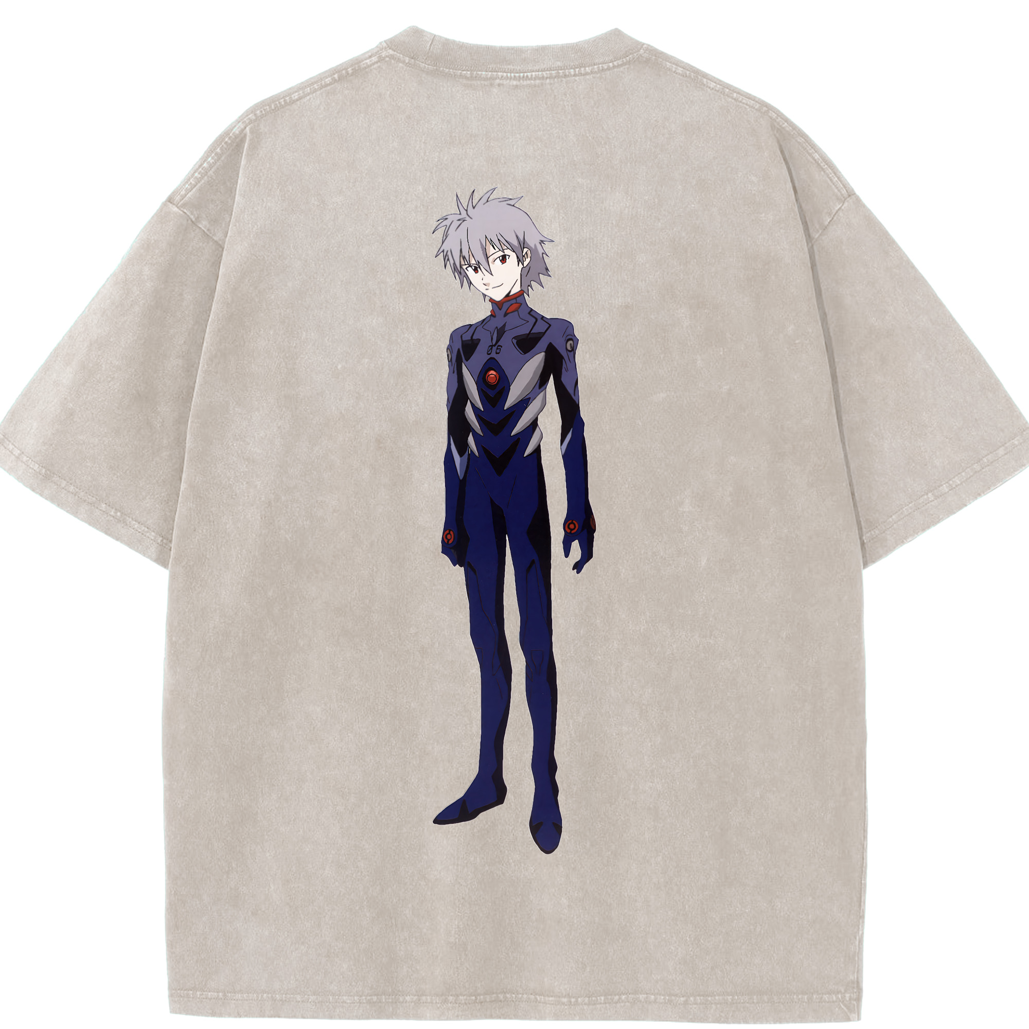 （画像用） EVA 新世紀エヴァンゲリオン 綿100% ヴィンテージ風 半袖Tシャツ（背面プリント）