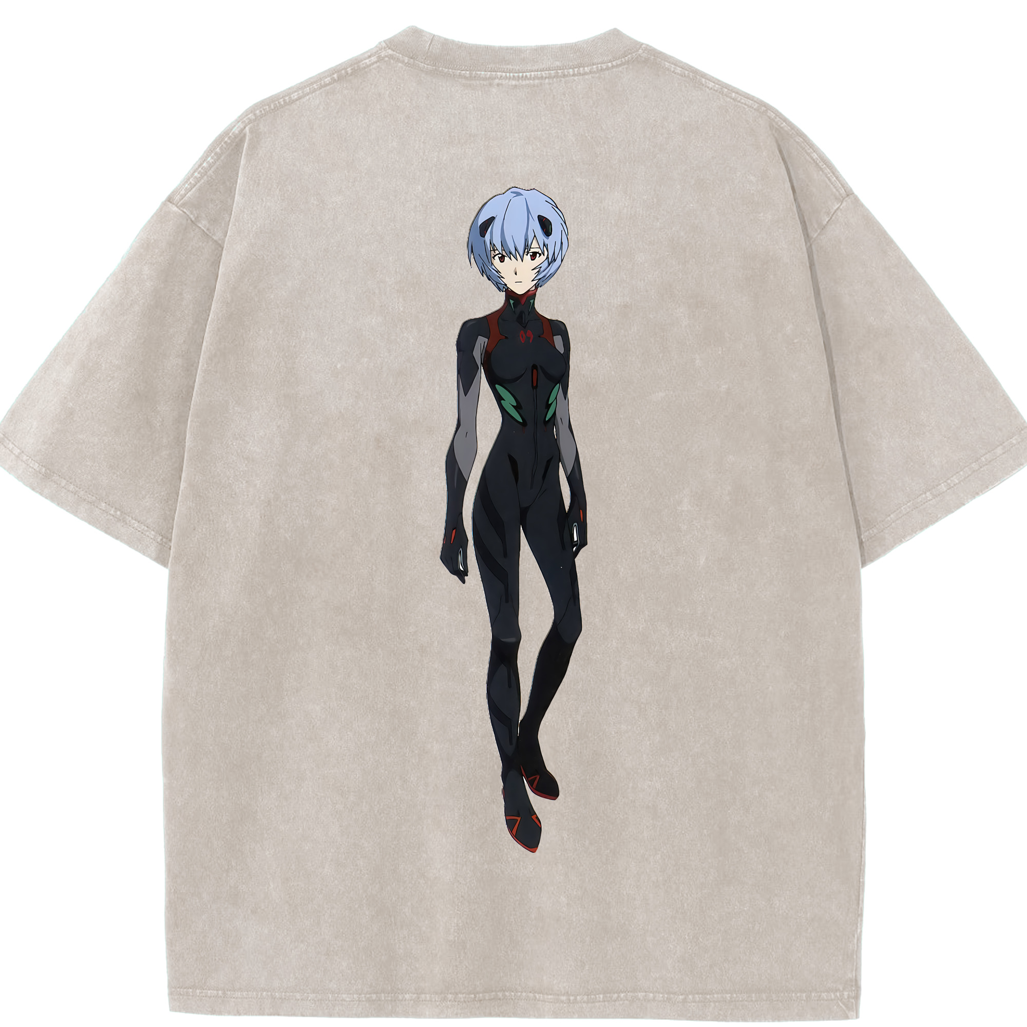 （画像用） EVA 新世紀エヴァンゲリオン 綿100% ヴィンテージ風 半袖Tシャツ（背面プリント）
