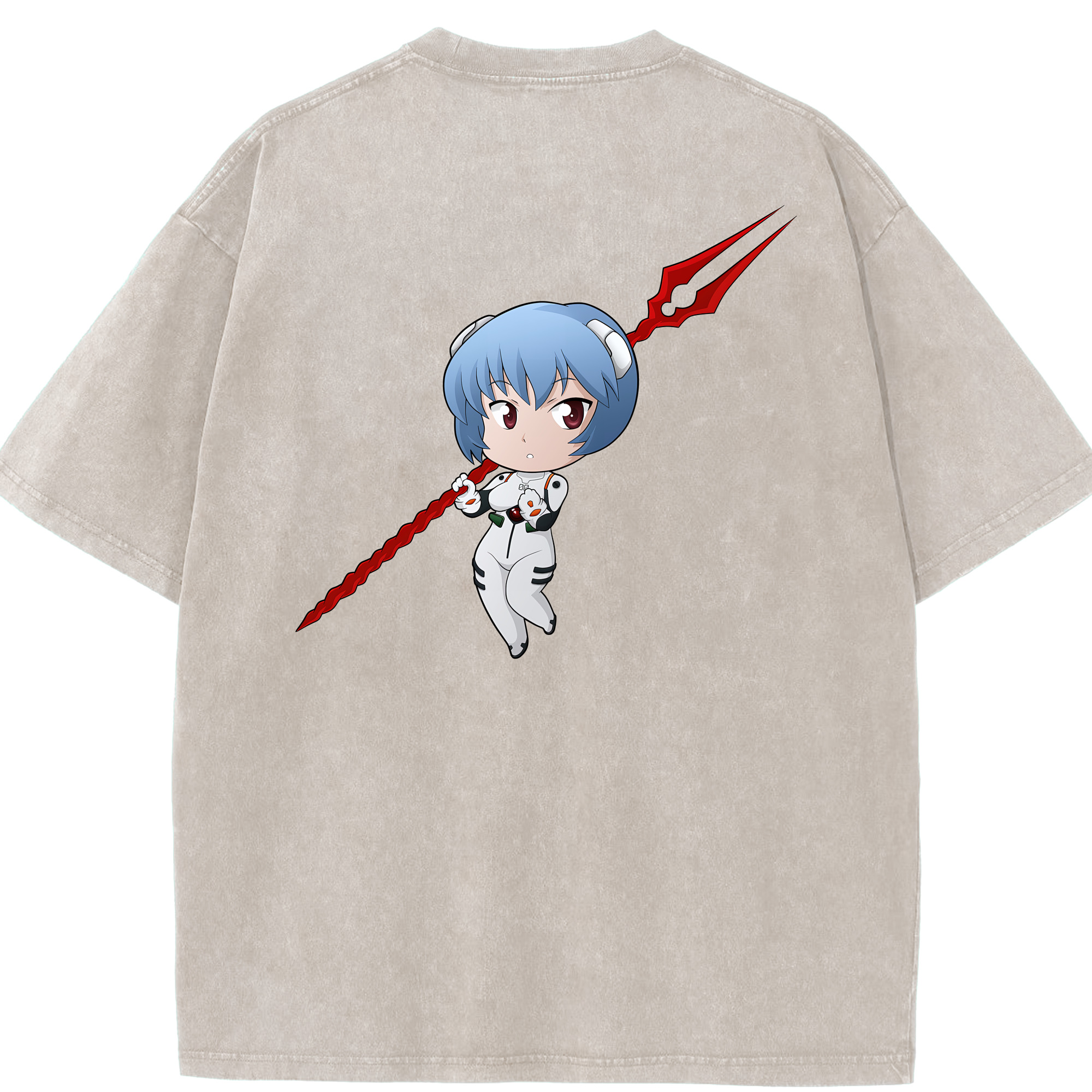 （画像用） EVA 新世紀エヴァンゲリオン 綿100% ヴィンテージ風 半袖Tシャツ（背面プリント）
