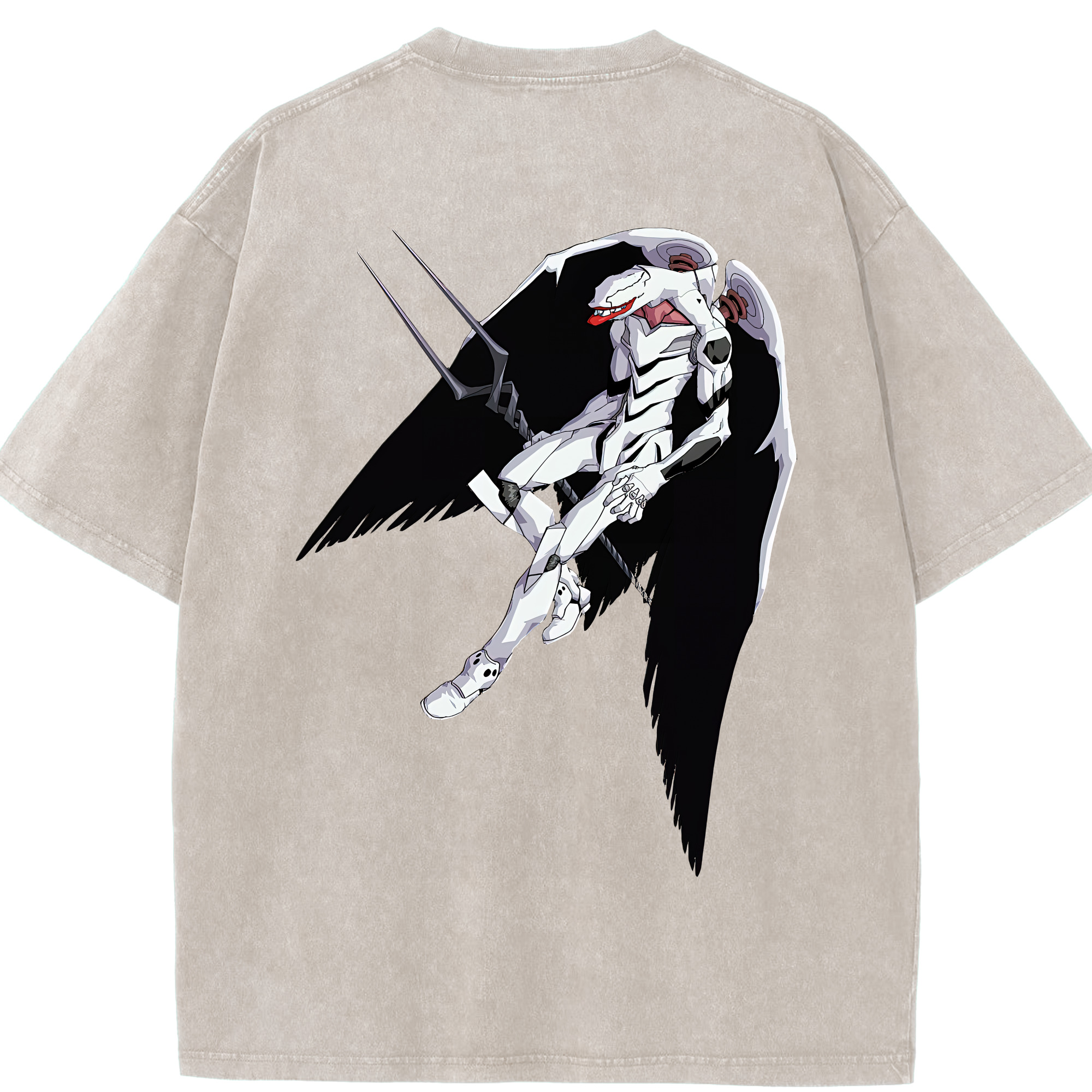 （画像用） EVA 新世紀エヴァンゲリオン 綿100% ヴィンテージ風 半袖Tシャツ（背面プリント）