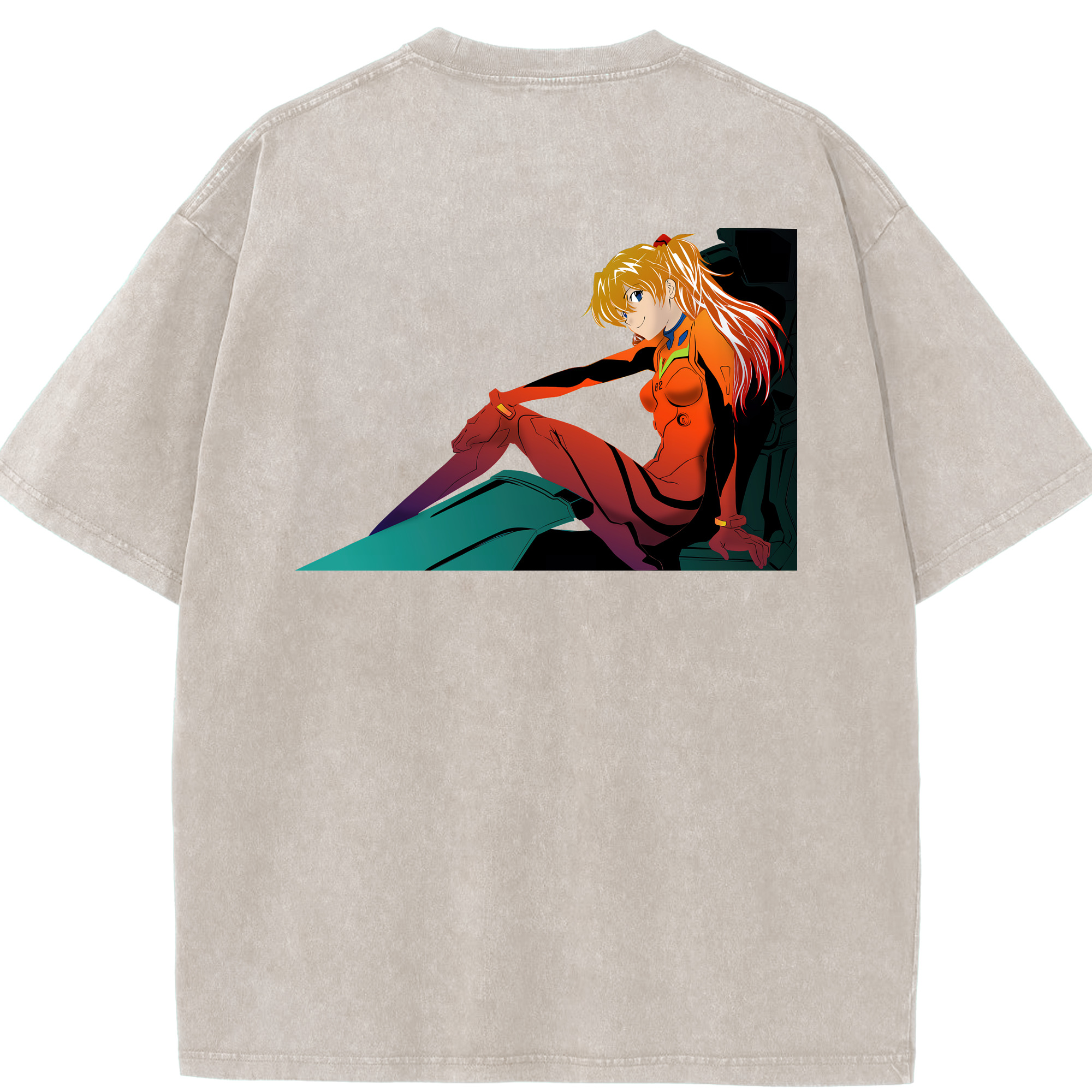 （画像用） EVA 新世紀エヴァンゲリオン 綿100% ヴィンテージ風 半袖Tシャツ（背面プリント）