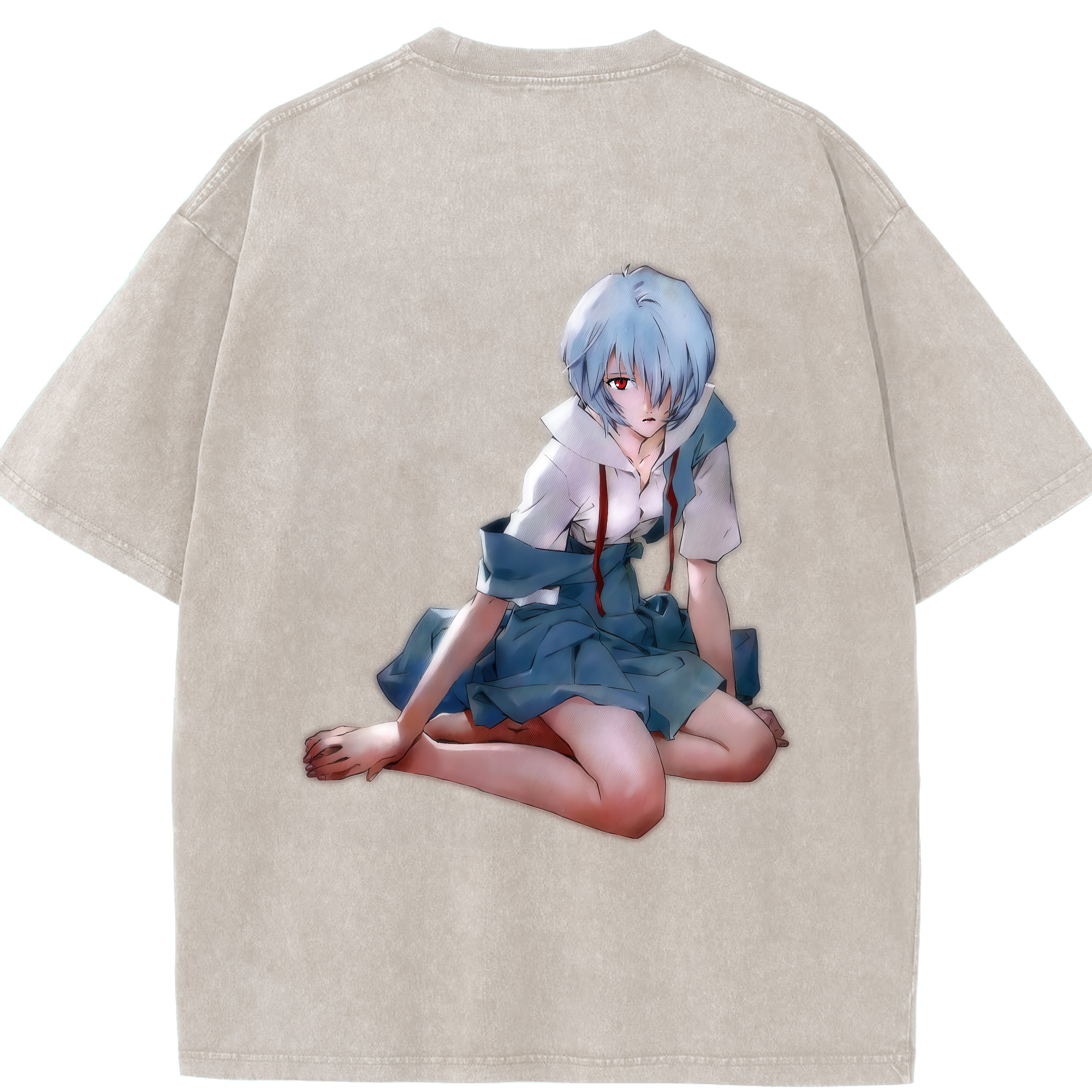 （画像用） EVA 新世紀エヴァンゲリオン 綿100% ヴィンテージ風 半袖Tシャツ（背面プリント）