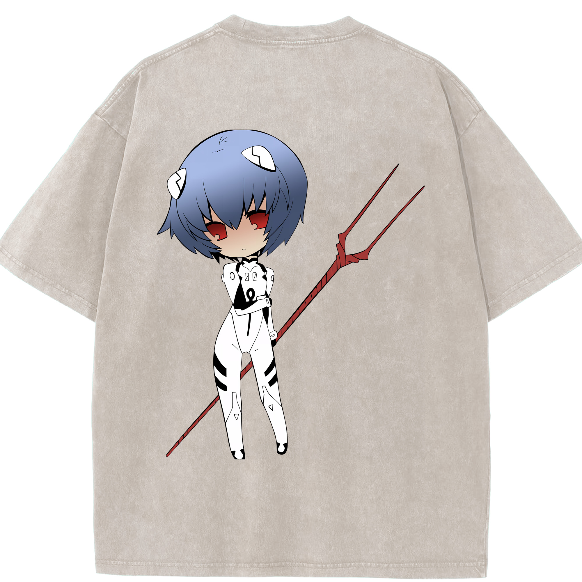 （画像用） EVA 新世紀エヴァンゲリオン 綿100% ヴィンテージ風 半袖Tシャツ（背面プリント）