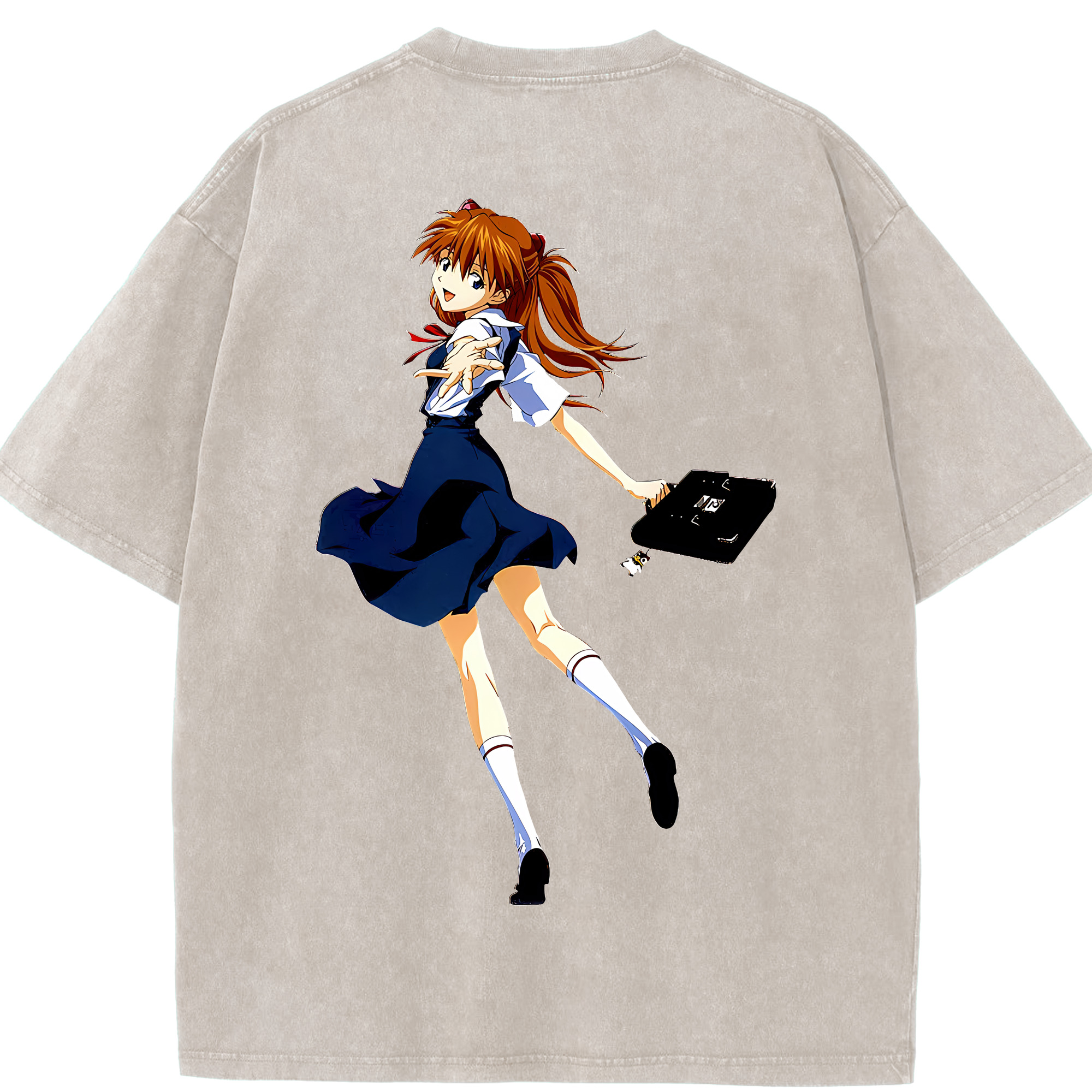（画像用） EVA 新世紀エヴァンゲリオン 綿100% ヴィンテージ風 半袖Tシャツ（背面プリント）
