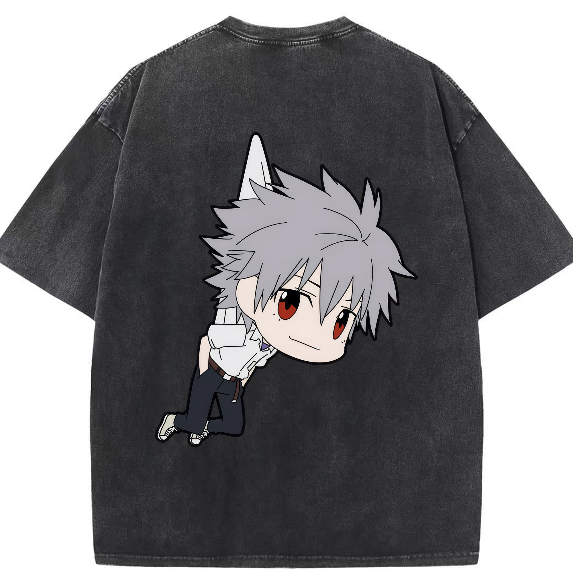 （画像用） EVA 新世紀エヴァンゲリオン 綿100% ヴィンテージ風 半袖Tシャツ（背面プリント）