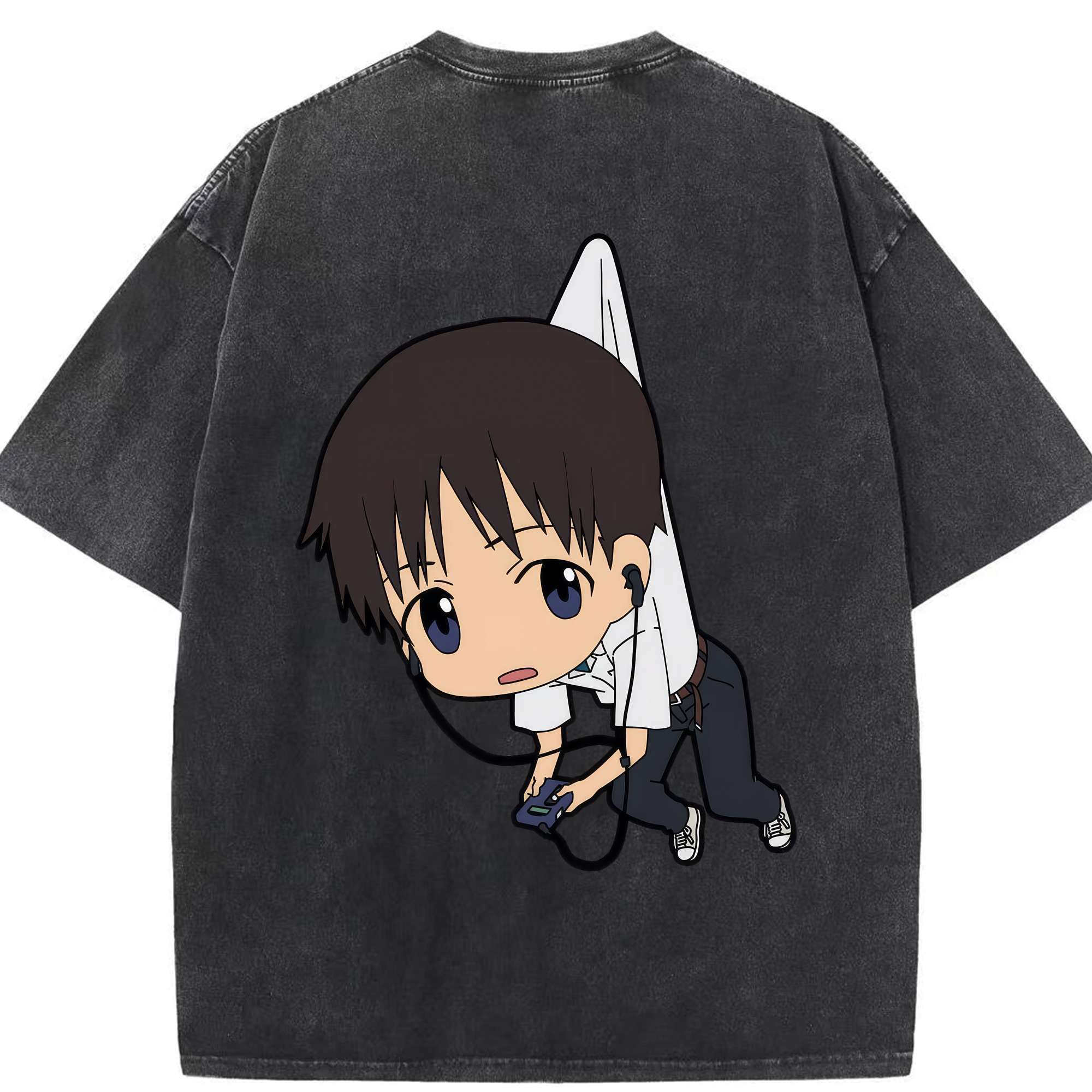 （画像用） EVA 新世紀エヴァンゲリオン 綿100% ヴィンテージ風 半袖Tシャツ（背面プリント）