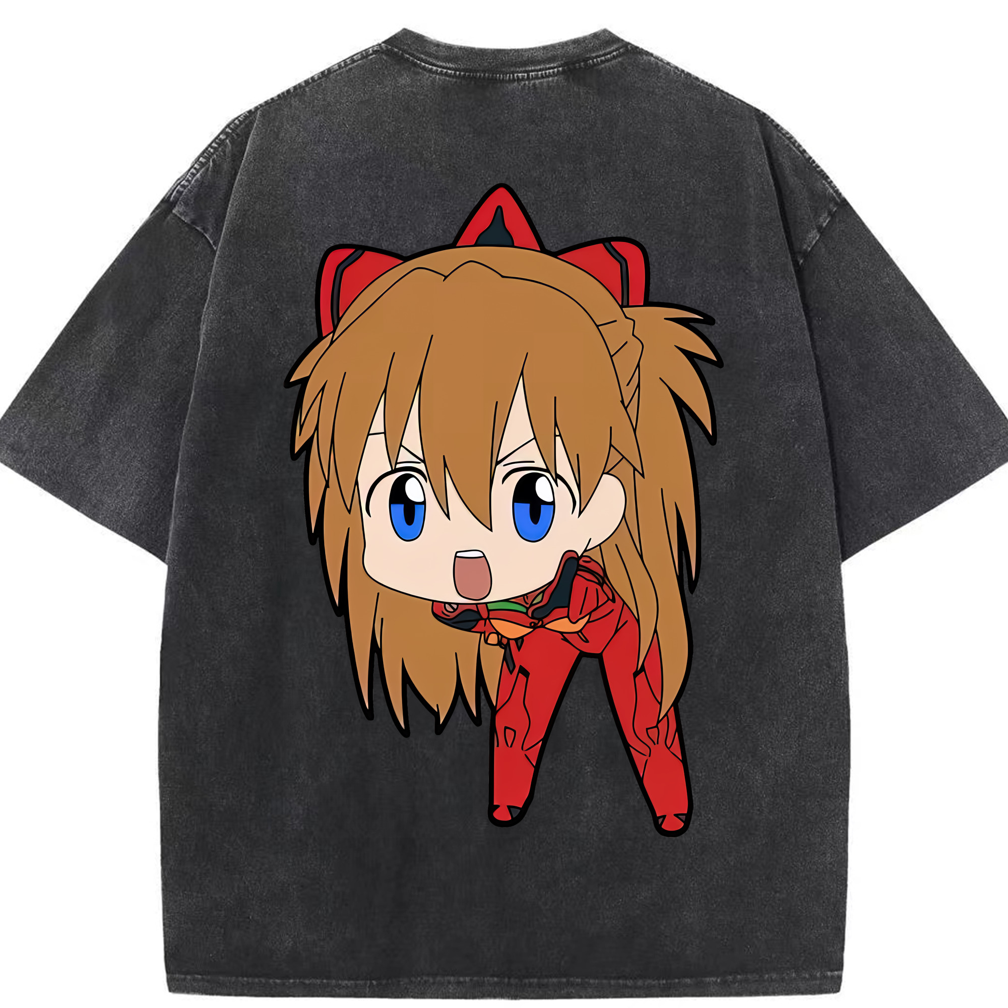 （画像用） EVA 新世紀エヴァンゲリオン 綿100% ヴィンテージ風 半袖Tシャツ（背面プリント）
