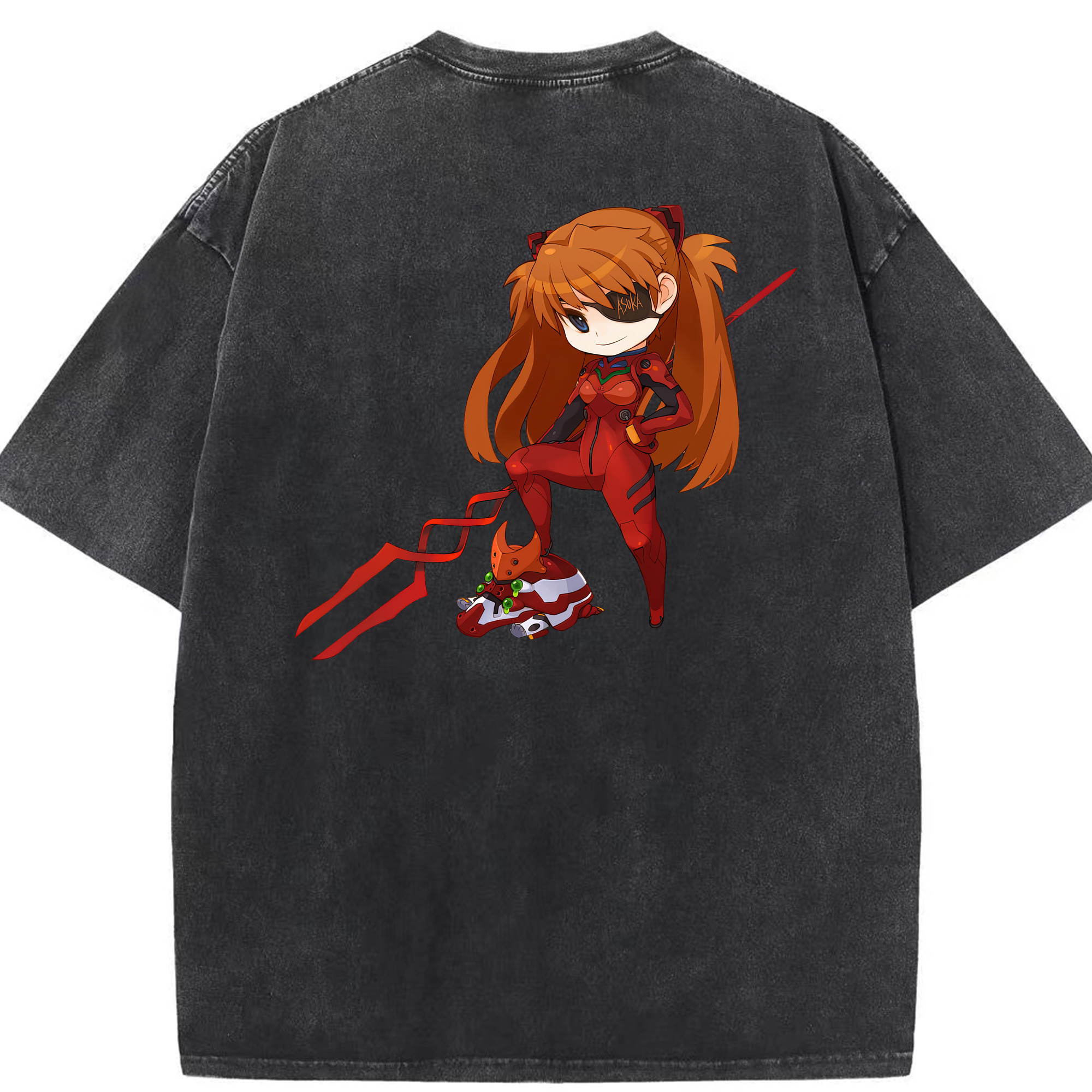 （画像用） EVA 新世紀エヴァンゲリオン 綿100% ヴィンテージ風 半袖Tシャツ（背面プリント）