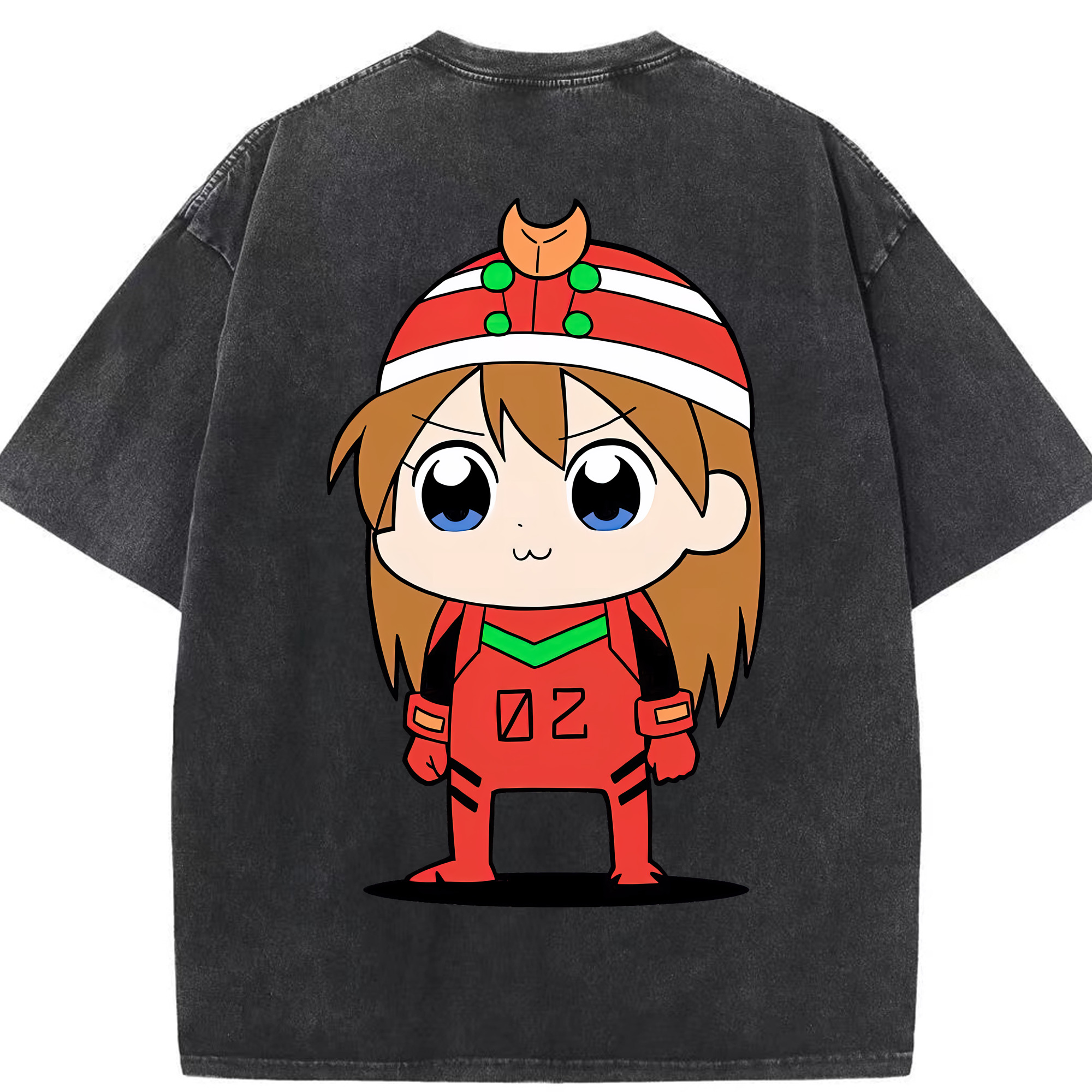 （画像用） EVA 新世紀エヴァンゲリオン 綿100% ヴィンテージ風 半袖Tシャツ（背面プリント）