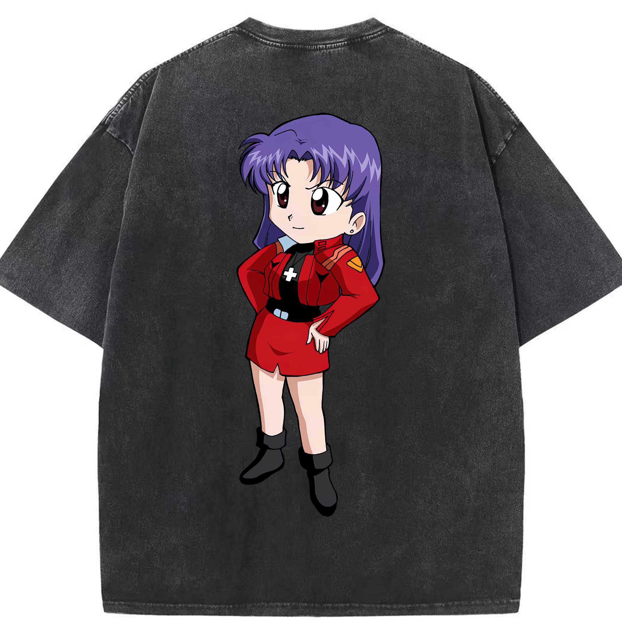 （画像用） EVA 新世紀エヴァンゲリオン 綿100% ヴィンテージ風 半袖Tシャツ（背面プリント）