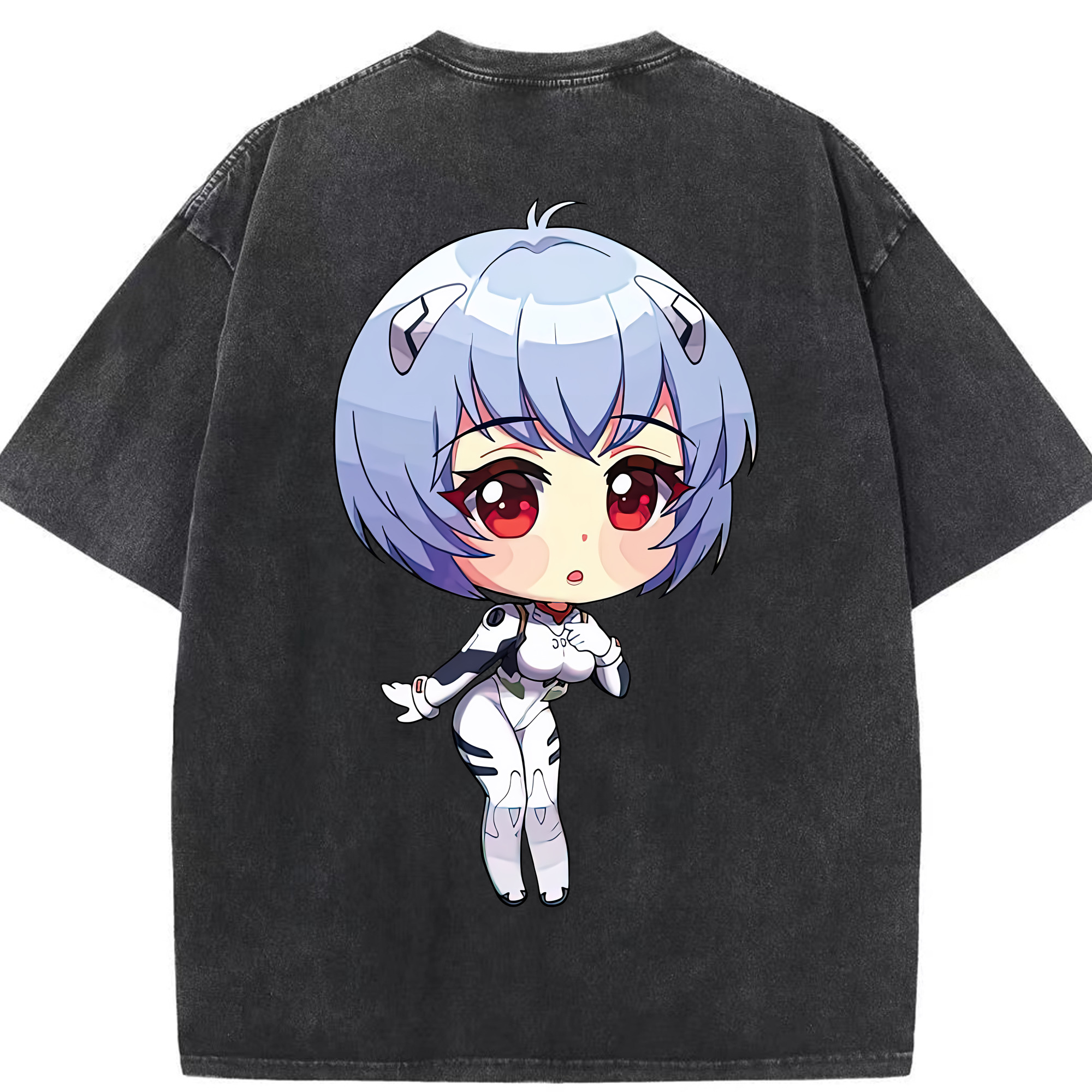 （画像用） EVA 新世紀エヴァンゲリオン 綿100% ヴィンテージ風 半袖Tシャツ（背面プリント）