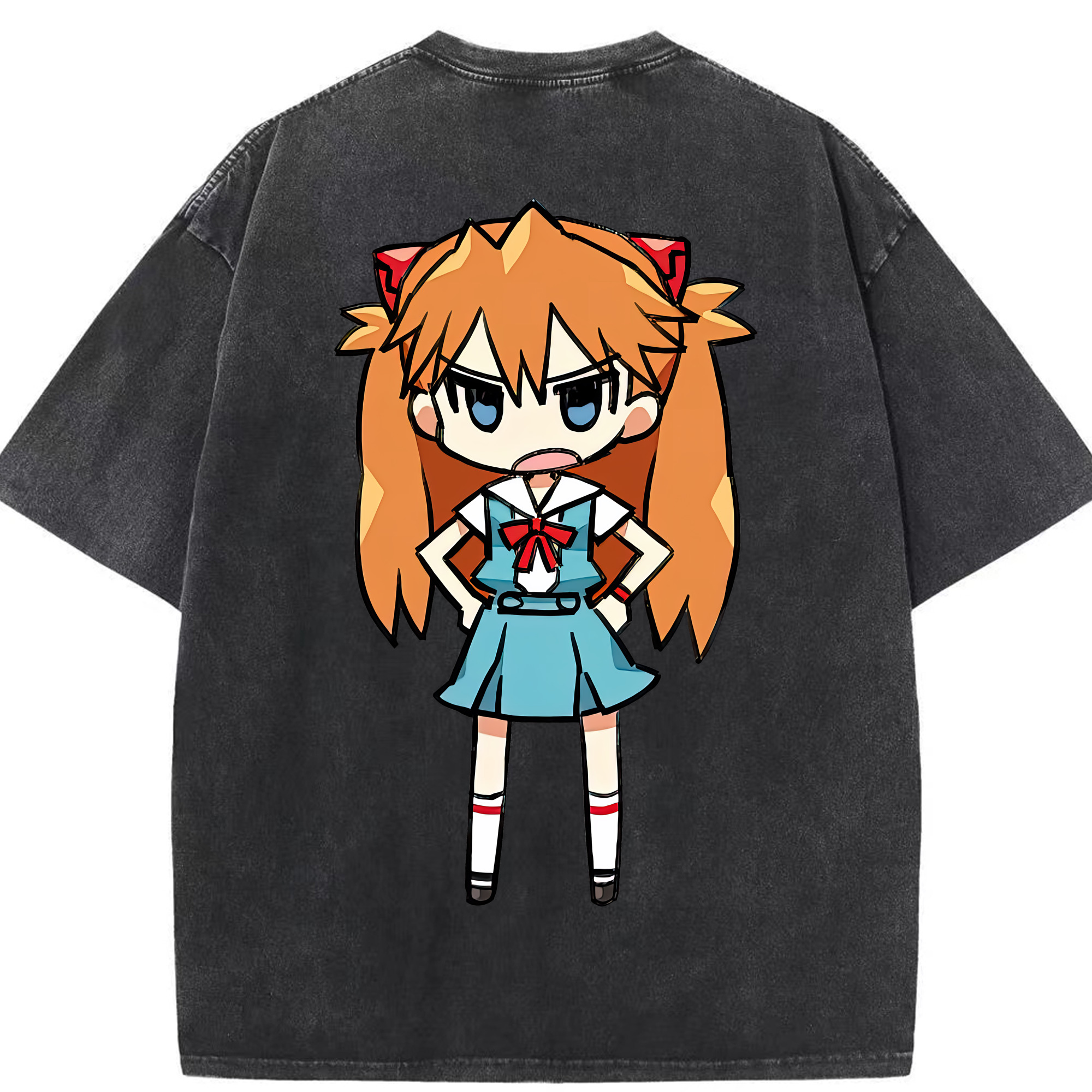 （画像用） EVA 新世紀エヴァンゲリオン 綿100% ヴィンテージ風 半袖Tシャツ（背面プリント）