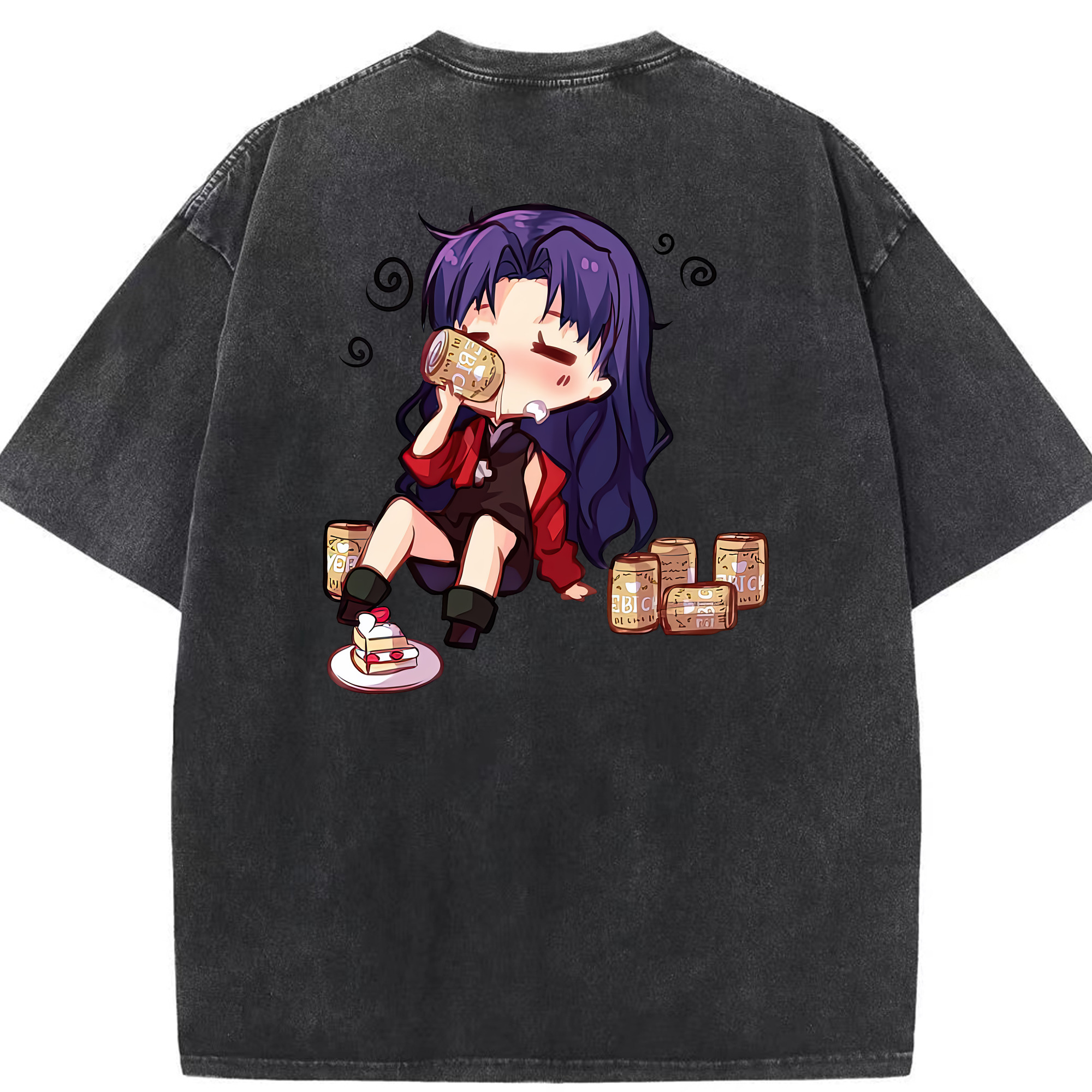 （画像用） EVA 新世紀エヴァンゲリオン 綿100% ヴィンテージ風 半袖Tシャツ（背面プリント）