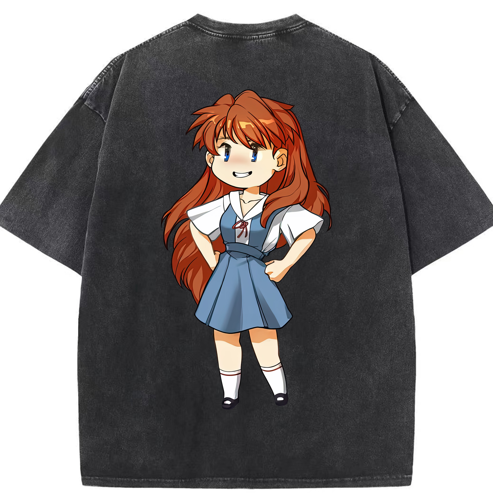 （画像用） EVA 新世紀エヴァンゲリオン 綿100% ヴィンテージ風 半袖Tシャツ（背面プリント）