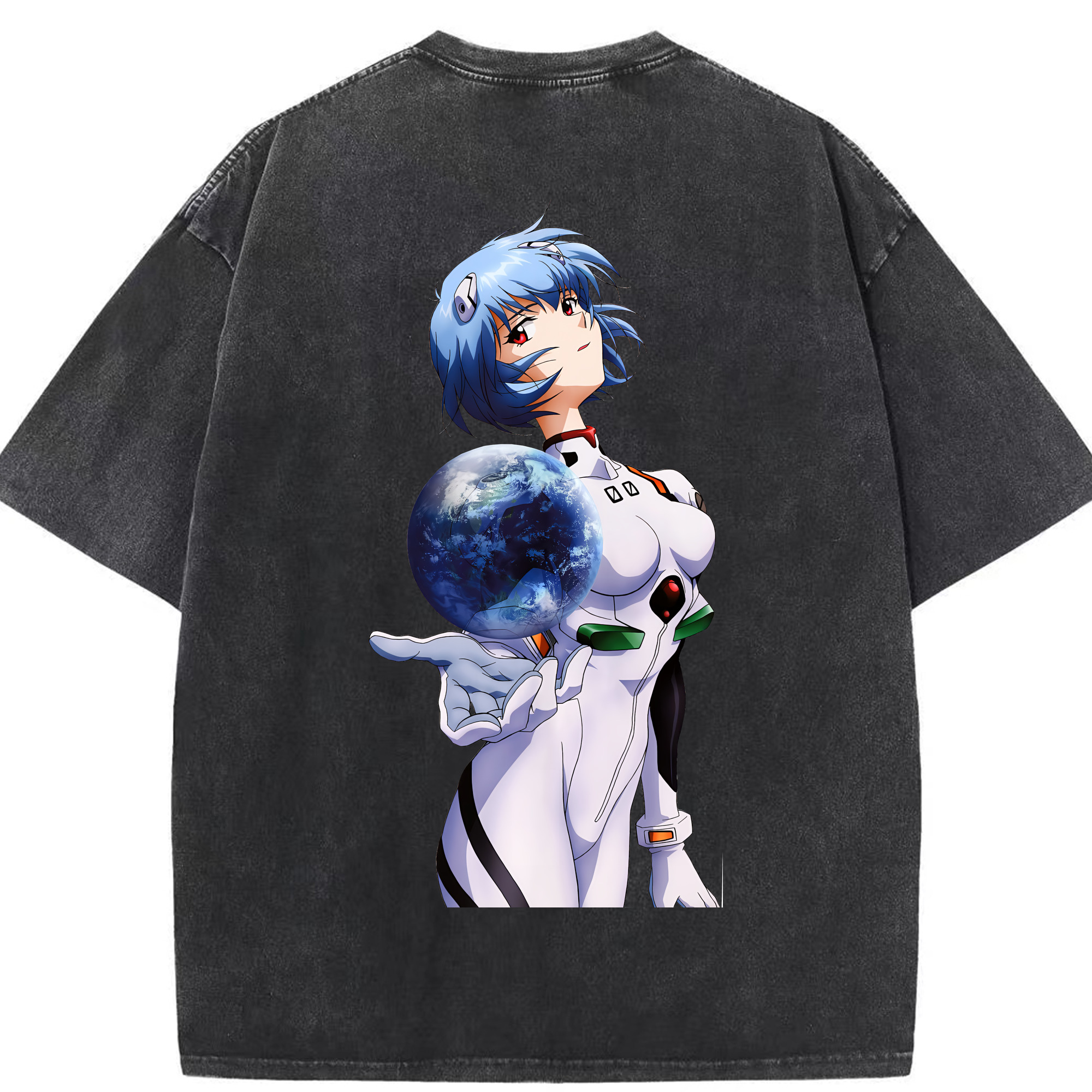 （画像用） EVA 新世紀エヴァンゲリオン 綿100% ヴィンテージ風 半袖Tシャツ（背面プリント）