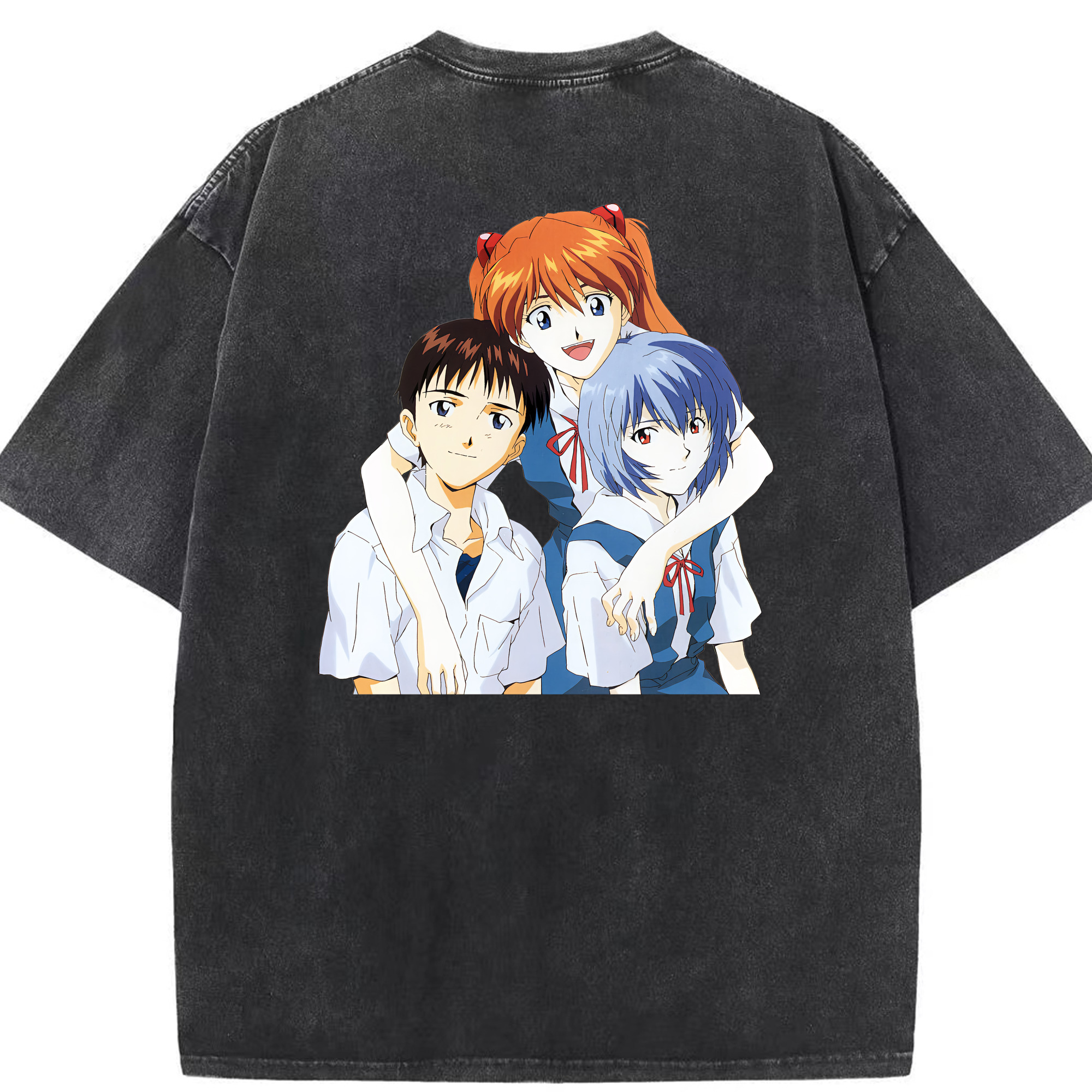 （画像用） EVA 新世紀エヴァンゲリオン 綿100% ヴィンテージ風 半袖Tシャツ（背面プリント）