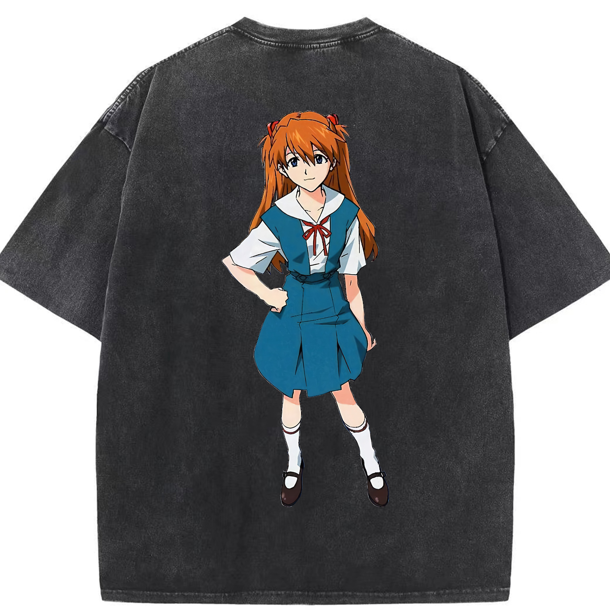 （画像用） EVA 新世紀エヴァンゲリオン 綿100% ヴィンテージ風 半袖Tシャツ（背面プリント）