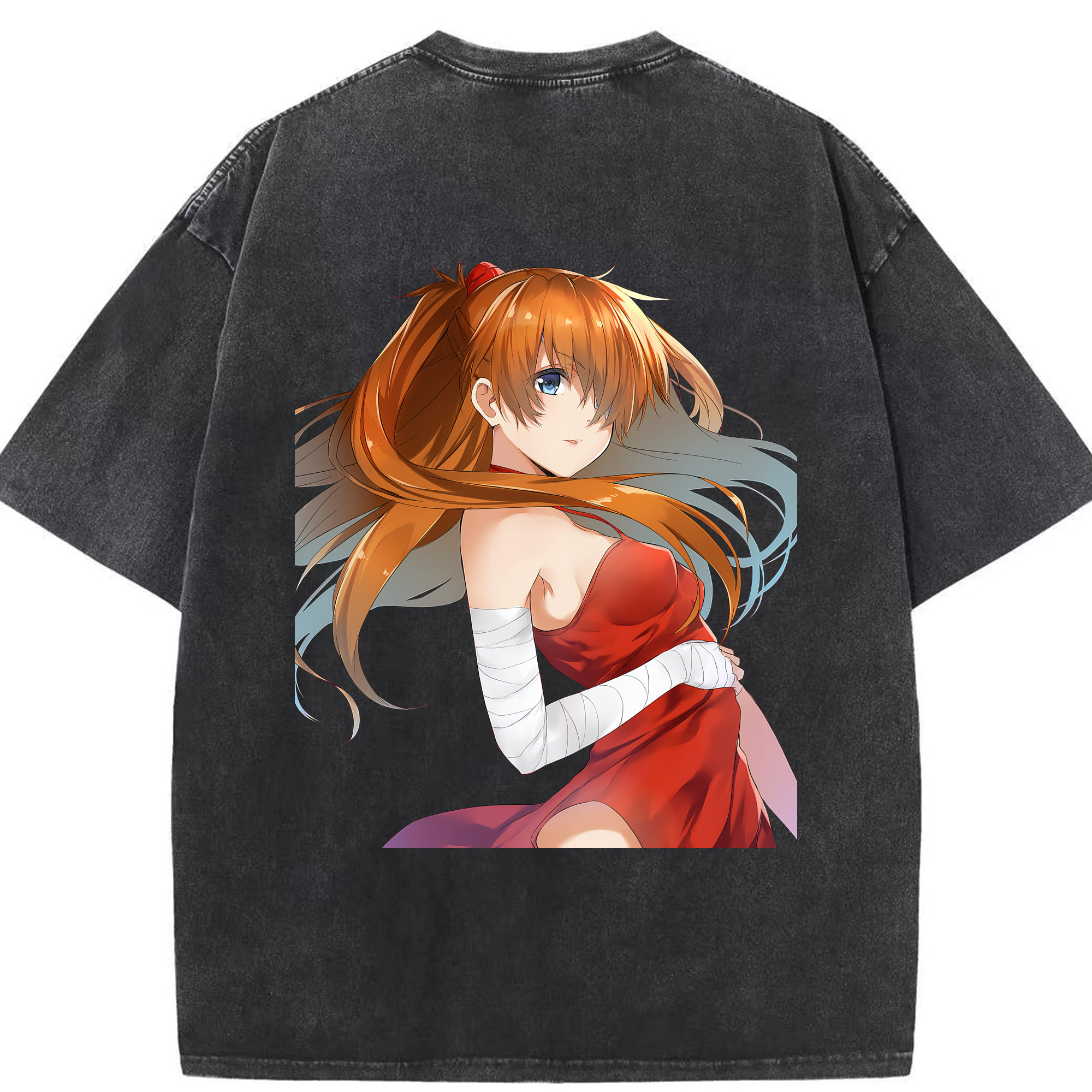 （画像用） EVA 新世紀エヴァンゲリオン 綿100% ヴィンテージ風 半袖Tシャツ（背面プリント）