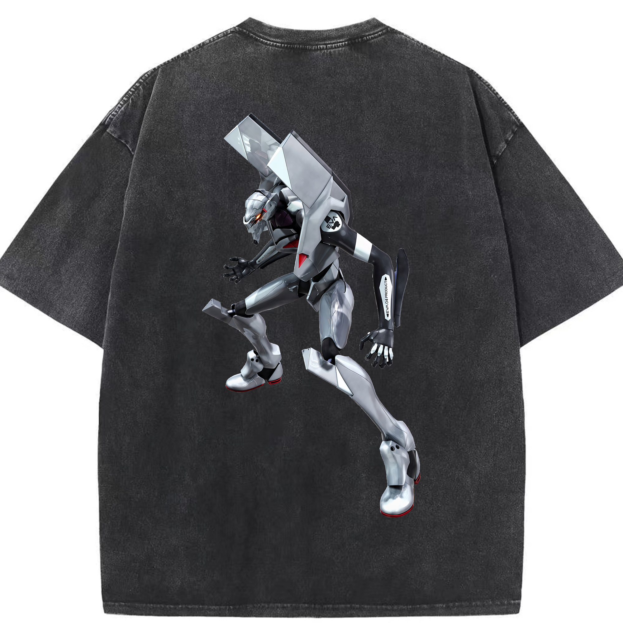 （画像用） EVA 新世紀エヴァンゲリオン 綿100% ヴィンテージ風 半袖Tシャツ（背面プリント）