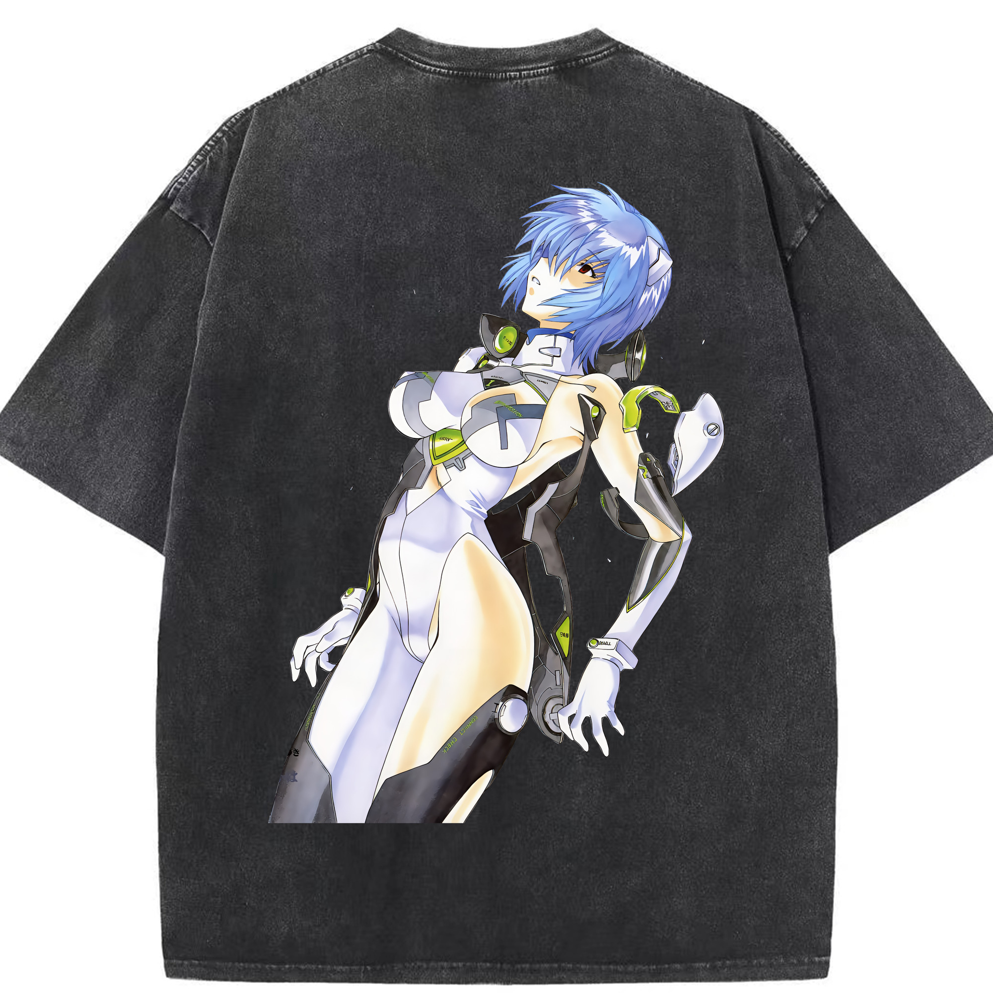 （画像用） EVA 新世紀エヴァンゲリオン 綿100% ヴィンテージ風 半袖Tシャツ（背面プリント）