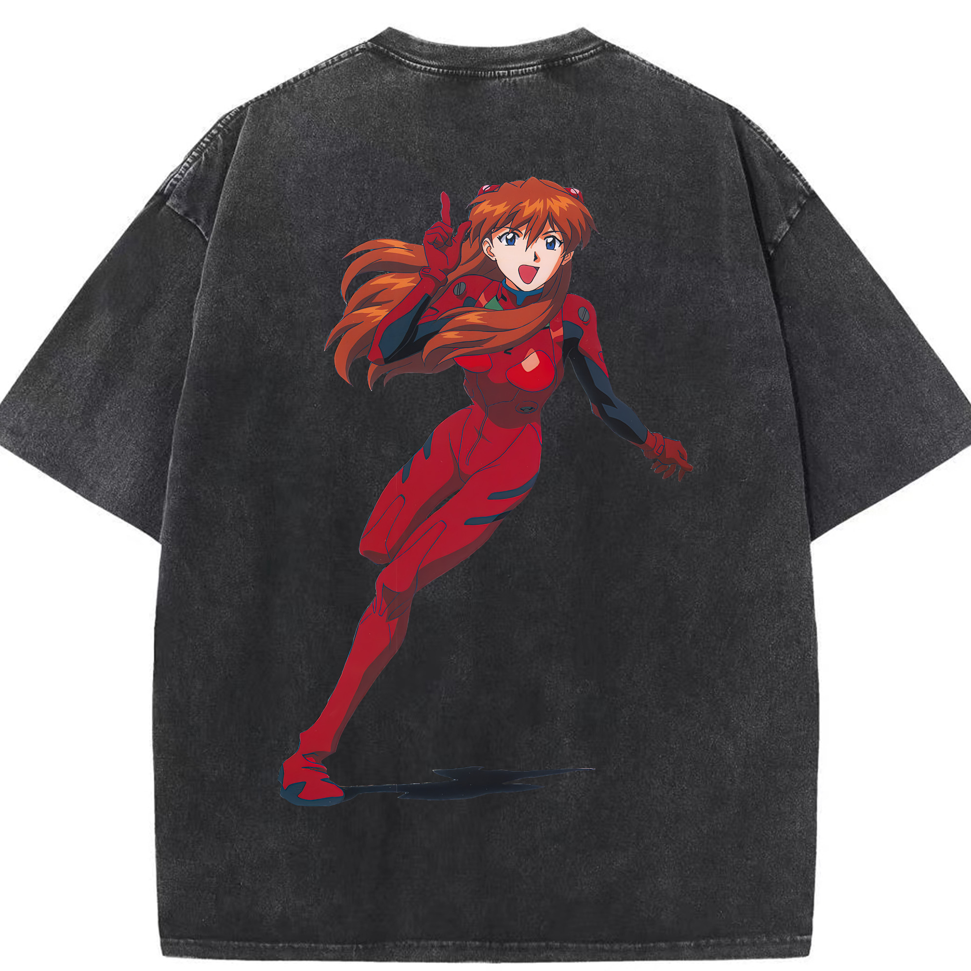 （画像用） EVA 新世紀エヴァンゲリオン 綿100% ヴィンテージ風 半袖Tシャツ（背面プリント）