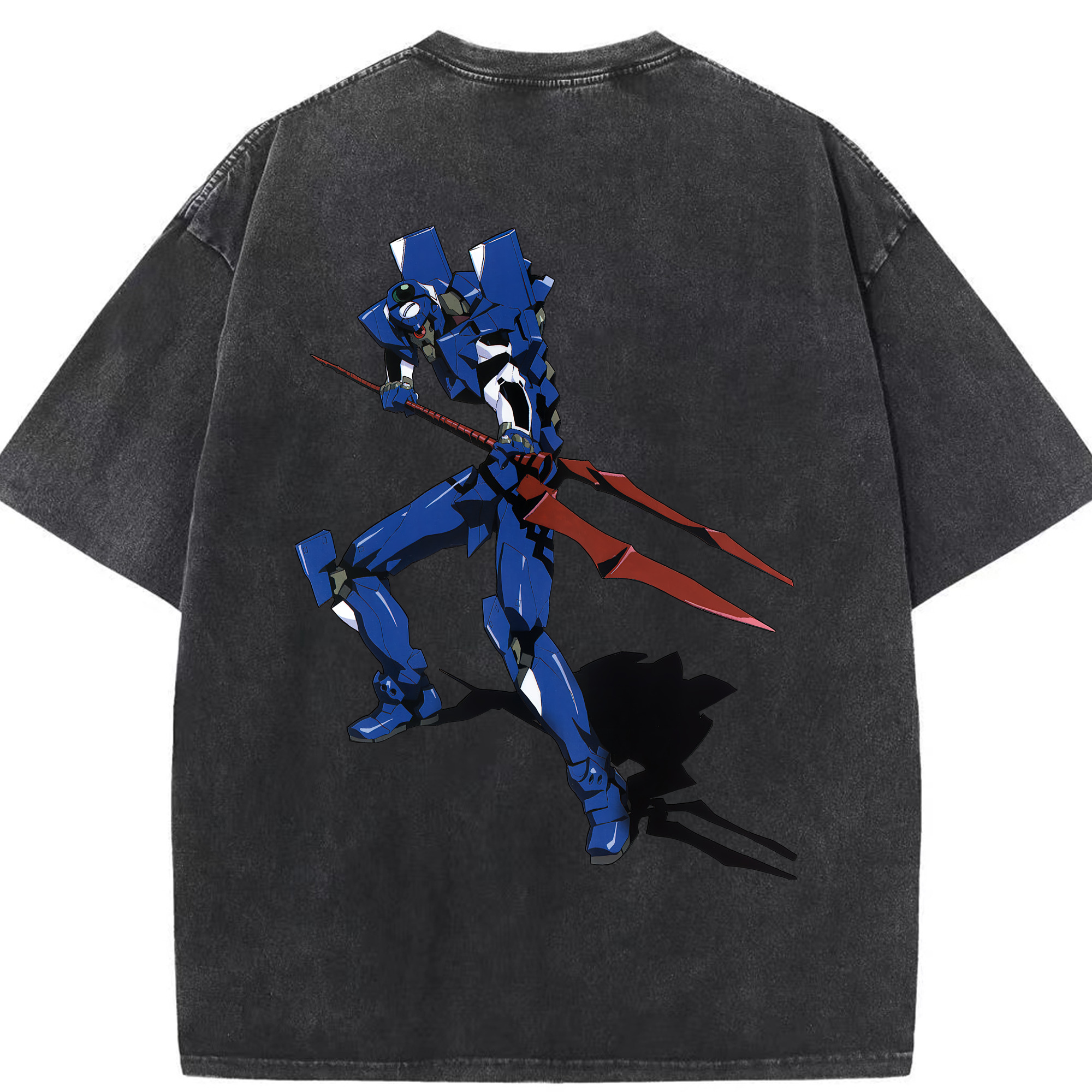 （画像用） EVA 新世紀エヴァンゲリオン 綿100% ヴィンテージ風 半袖Tシャツ（背面プリント）