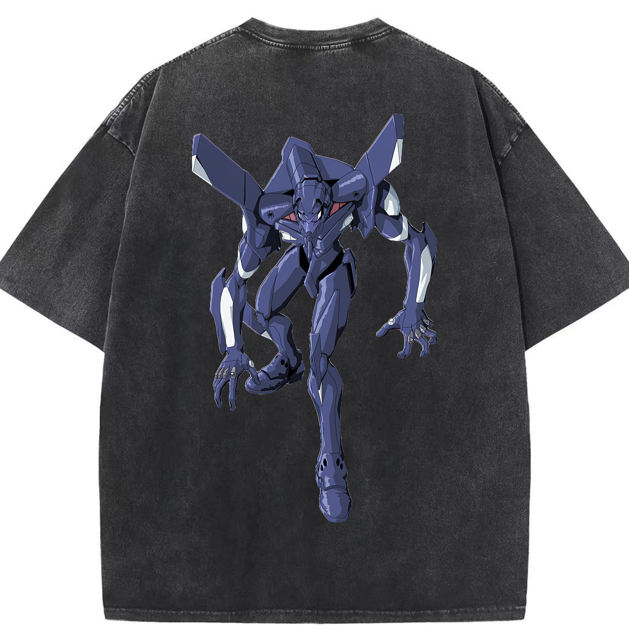 （画像用） EVA 新世紀エヴァンゲリオン 綿100% ヴィンテージ風 半袖Tシャツ（背面プリント）