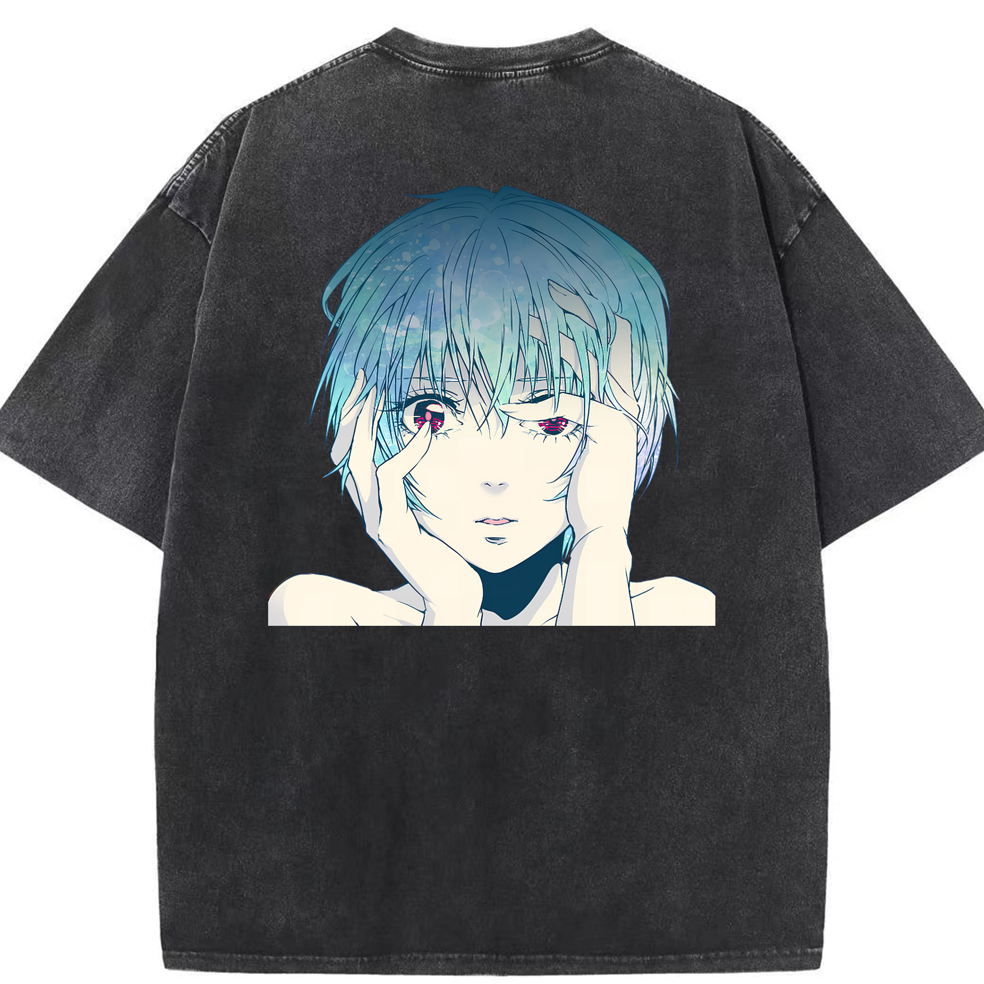 （画像用） EVA 新世紀エヴァンゲリオン 綿100% ヴィンテージ風 半袖Tシャツ（背面プリント）