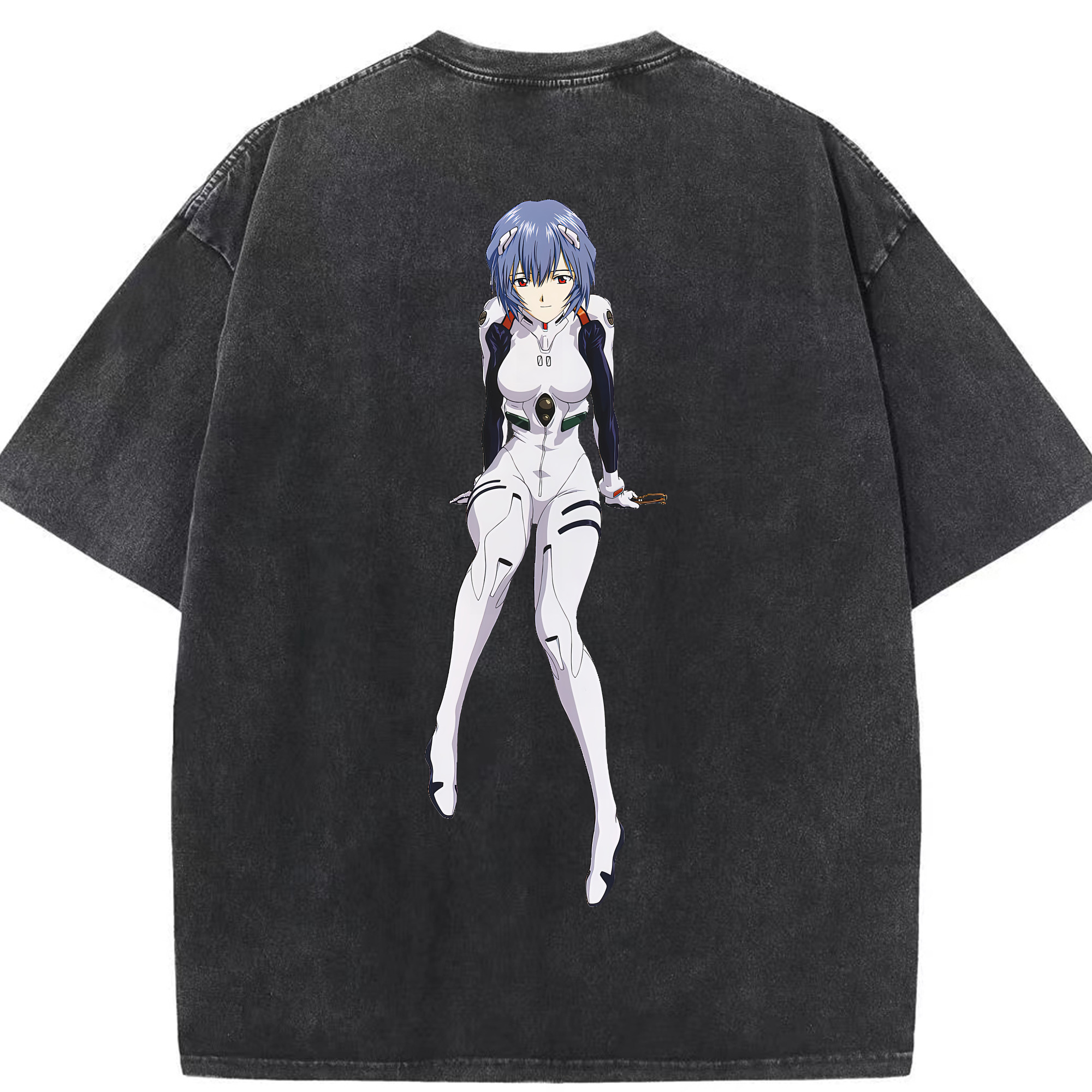 （画像用） EVA 新世紀エヴァンゲリオン 綿100% ヴィンテージ風 半袖Tシャツ（背面プリント）