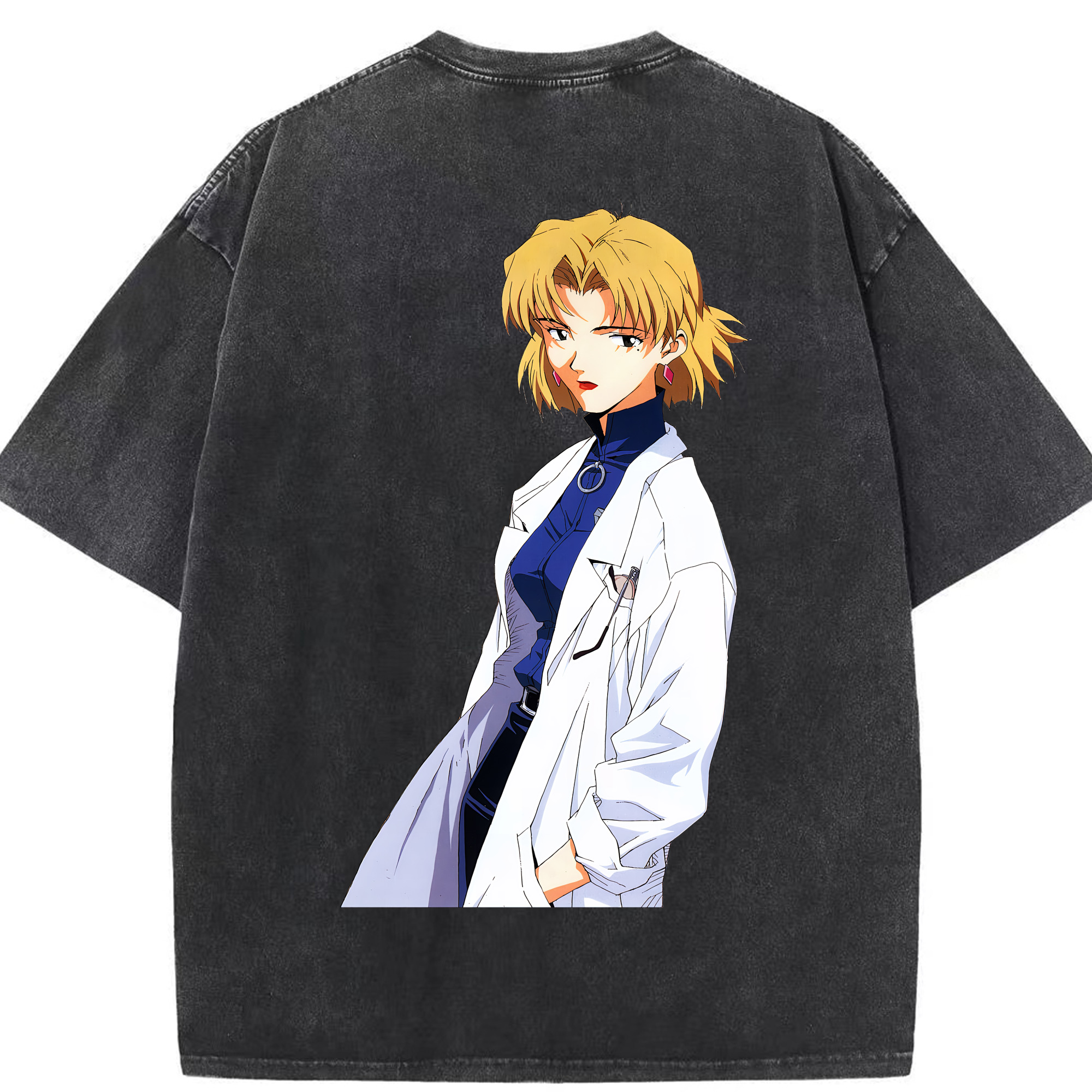 （画像用） EVA 新世紀エヴァンゲリオン 綿100% ヴィンテージ風 半袖Tシャツ（背面プリント）