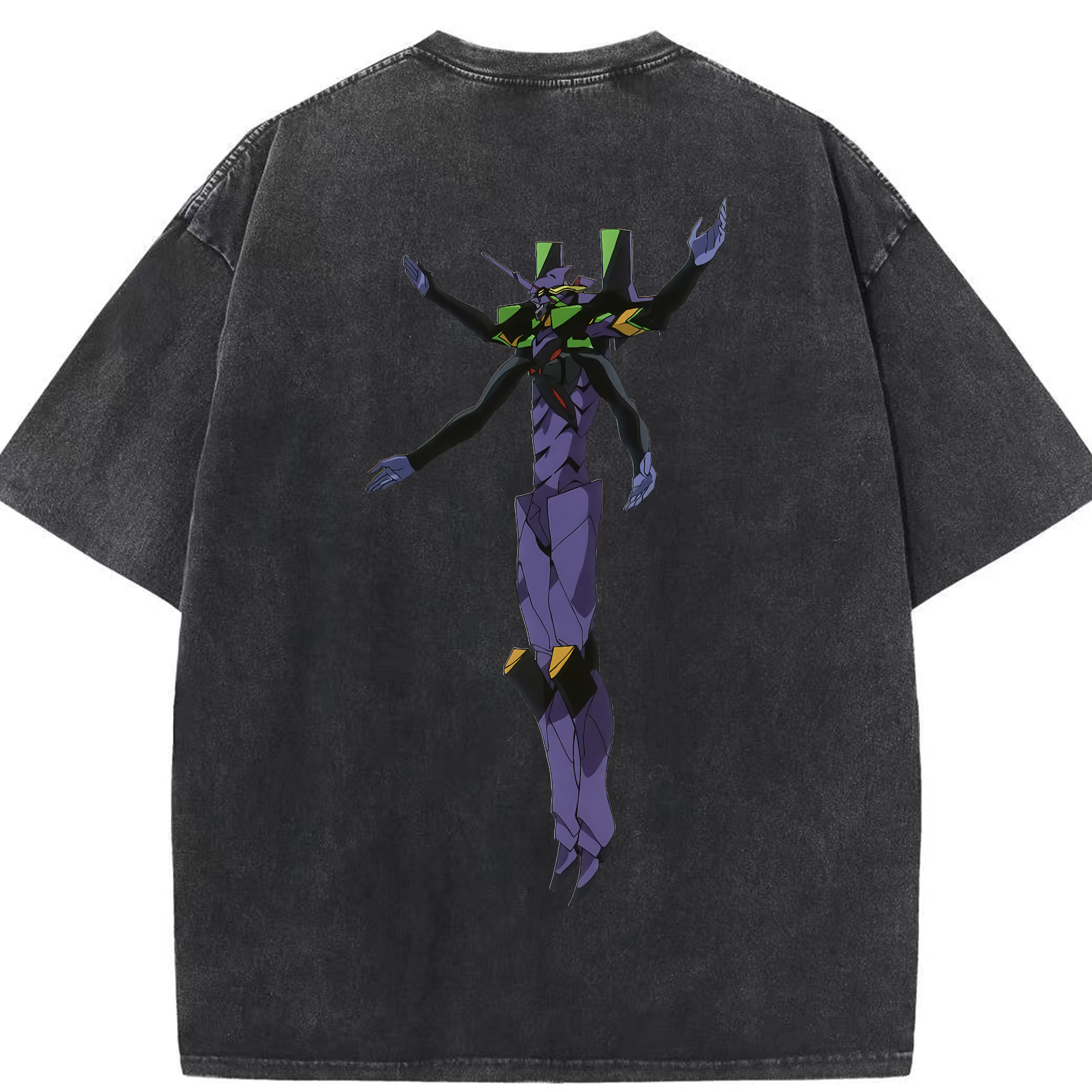 （画像用） EVA 新世紀エヴァンゲリオン 綿100% ヴィンテージ風 半袖Tシャツ（背面プリント）