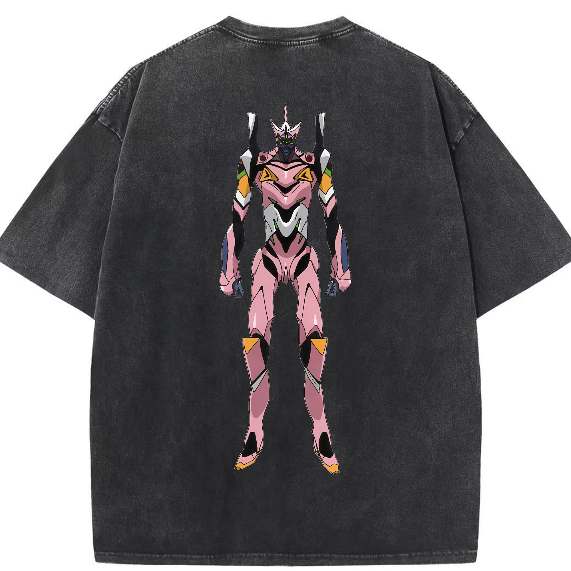 （画像用） EVA 新世紀エヴァンゲリオン 綿100% ヴィンテージ風 半袖Tシャツ（背面プリント）