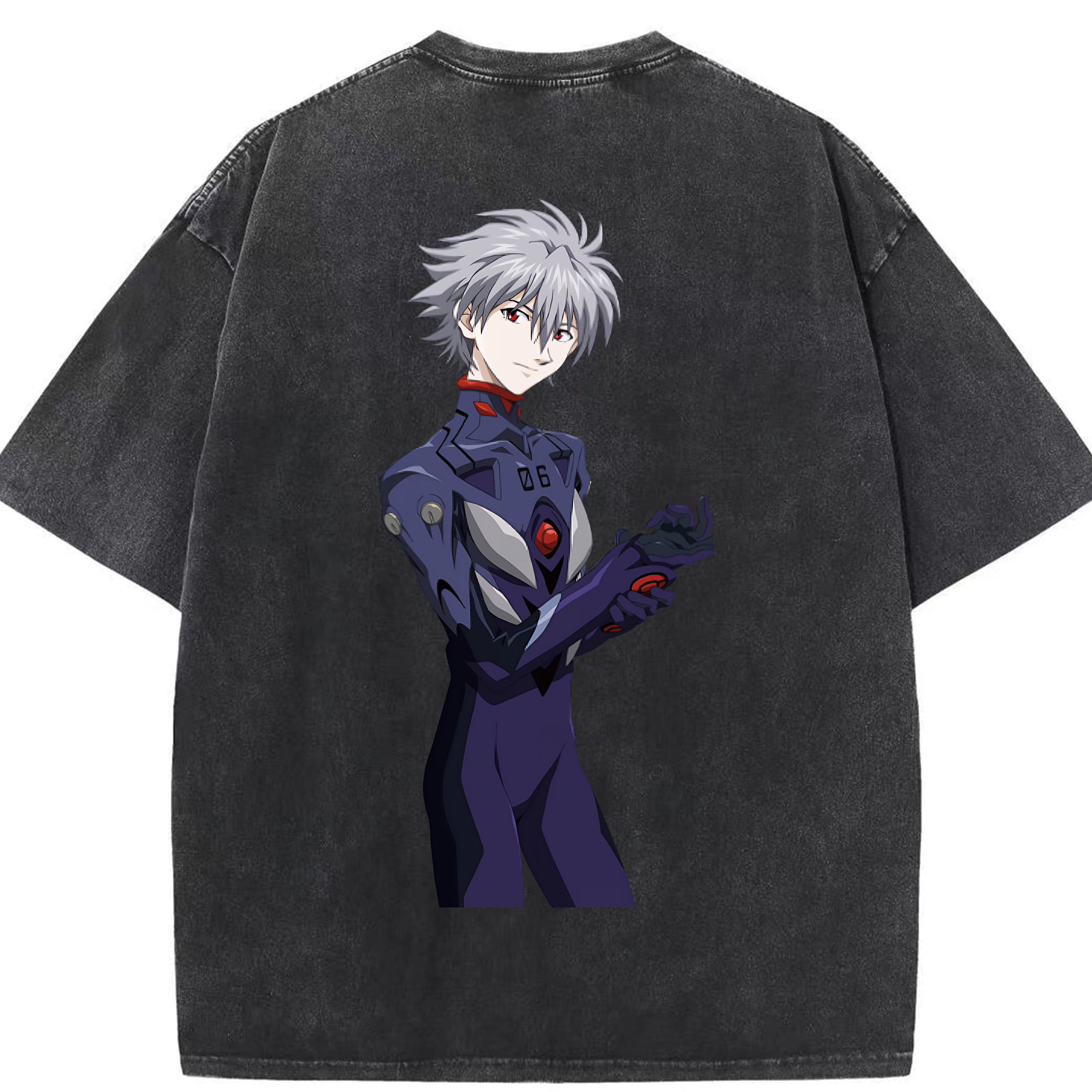 （画像用） EVA 新世紀エヴァンゲリオン 綿100% ヴィンテージ風 半袖Tシャツ（背面プリント）