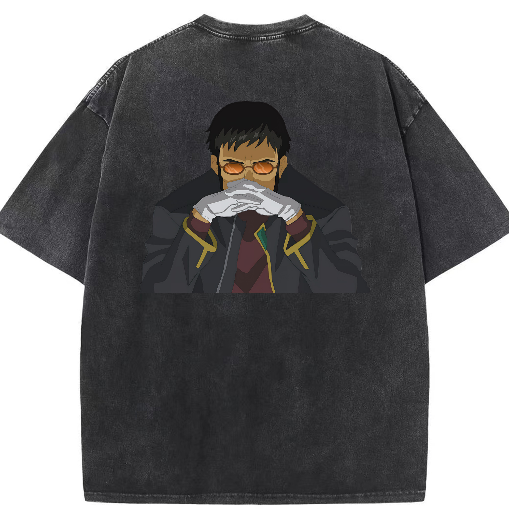 （画像用） EVA 新世紀エヴァンゲリオン 綿100% ヴィンテージ風 半袖Tシャツ（背面プリント）
