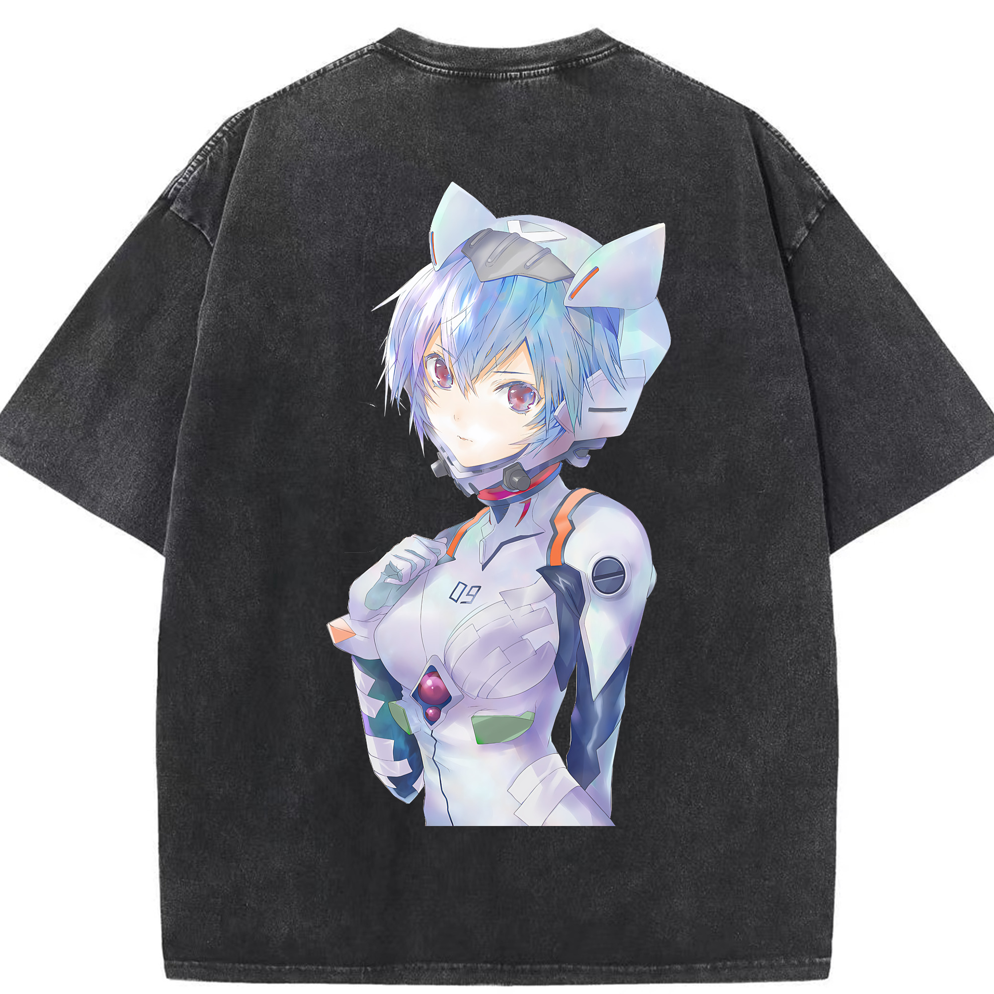 （画像用） EVA 新世紀エヴァンゲリオン 綿100% ヴィンテージ風 半袖Tシャツ（背面プリント）