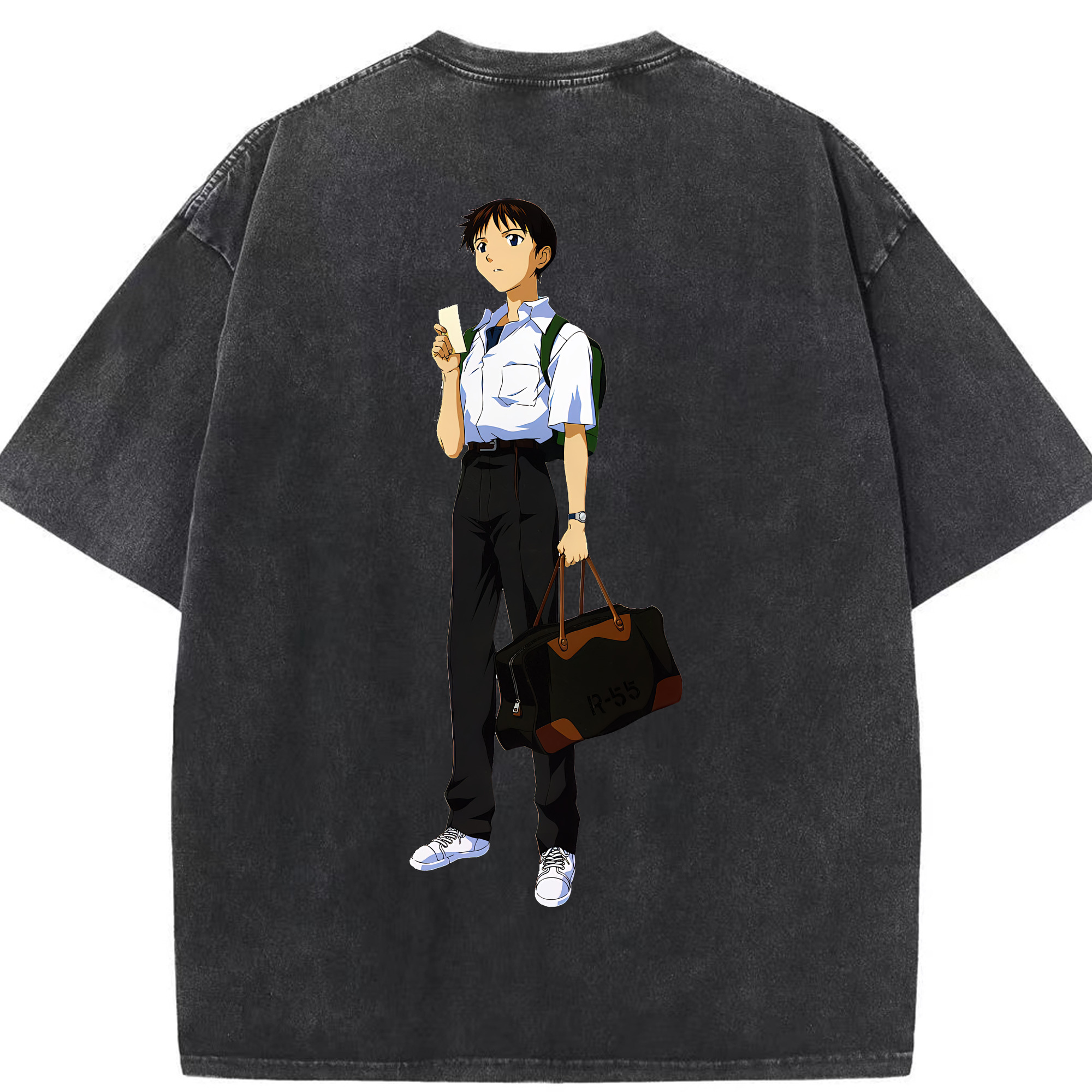 （画像用） EVA 新世紀エヴァンゲリオン 綿100% ヴィンテージ風 半袖Tシャツ（背面プリント）