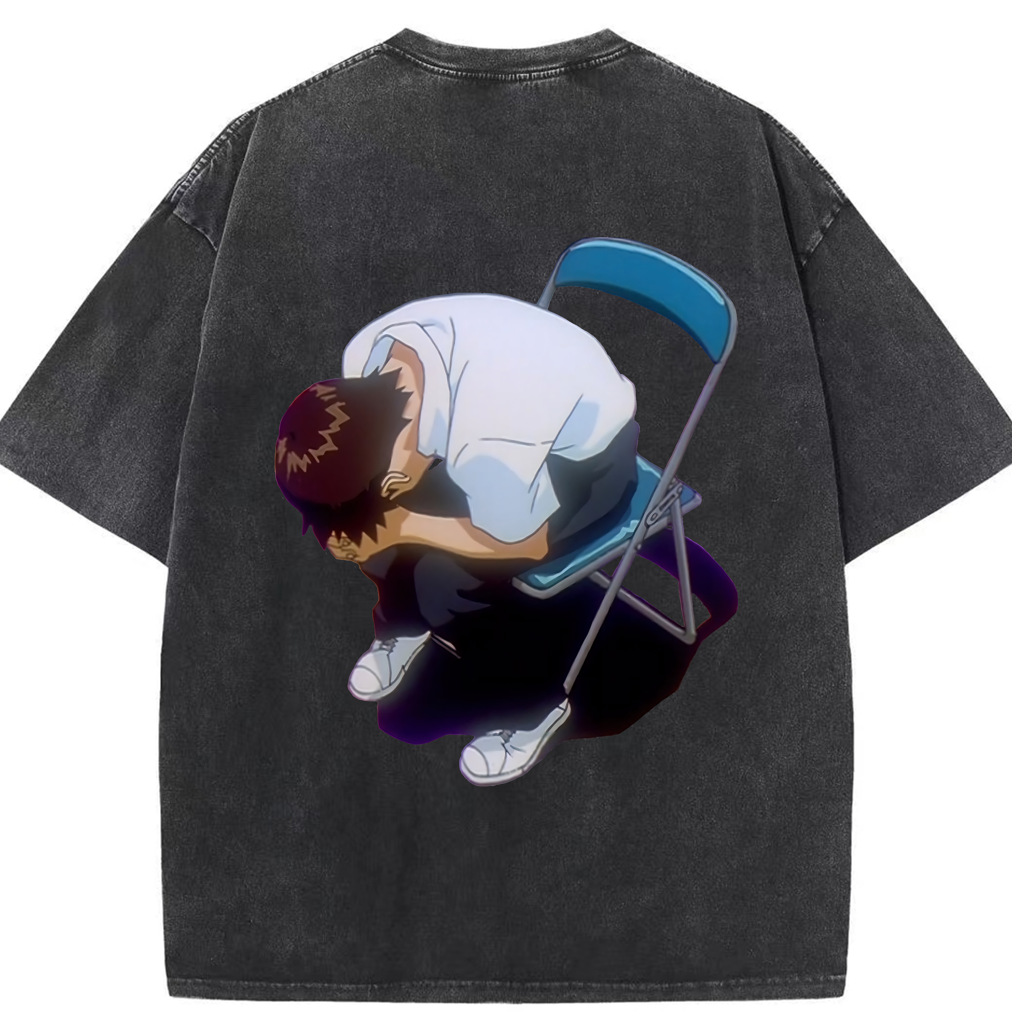 （画像用） EVA 新世紀エヴァンゲリオン 綿100% ヴィンテージ風 半袖Tシャツ（背面プリント）