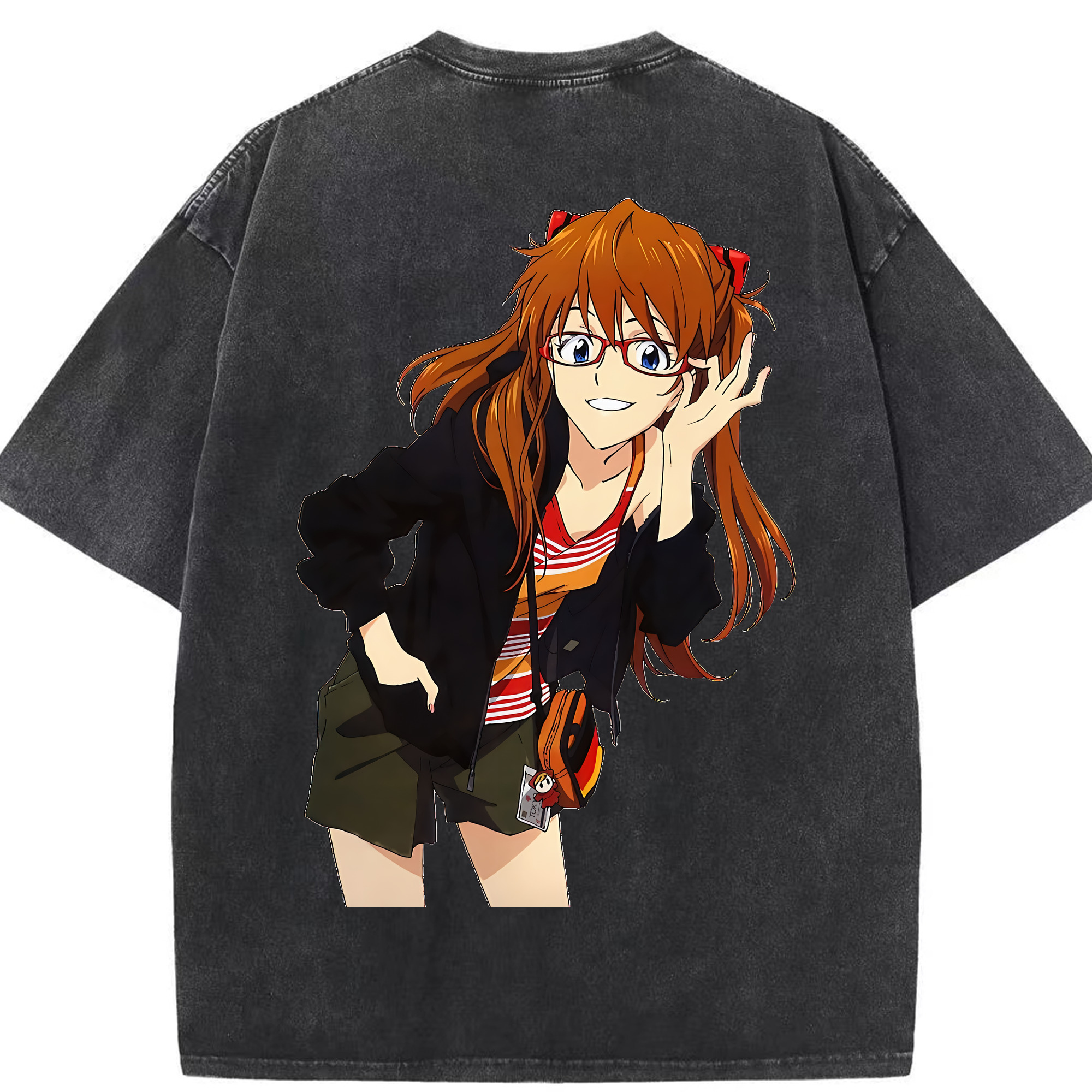 （画像用） EVA 新世紀エヴァンゲリオン 綿100% ヴィンテージ風 半袖Tシャツ（背面プリント）